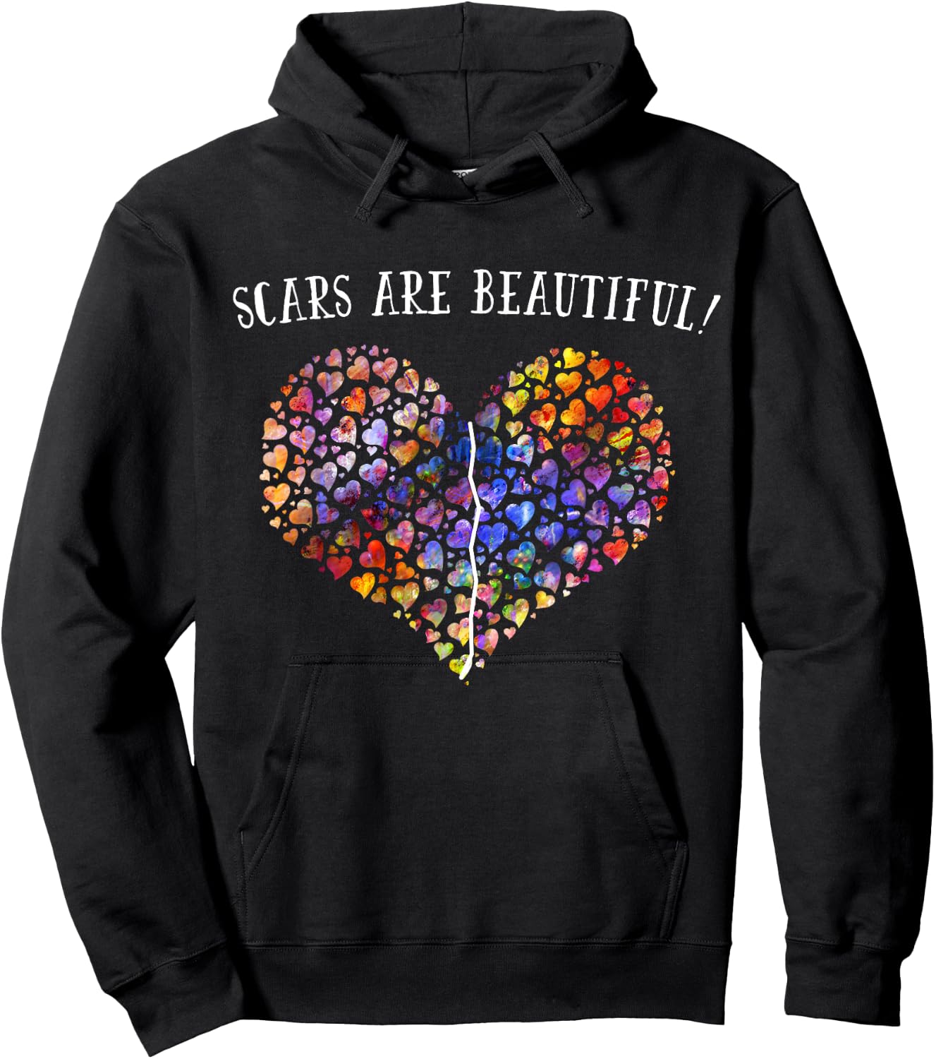 Scars Are Beautiful ; Open Heart Surgery Survivor Hoodie - Hoodie | Black