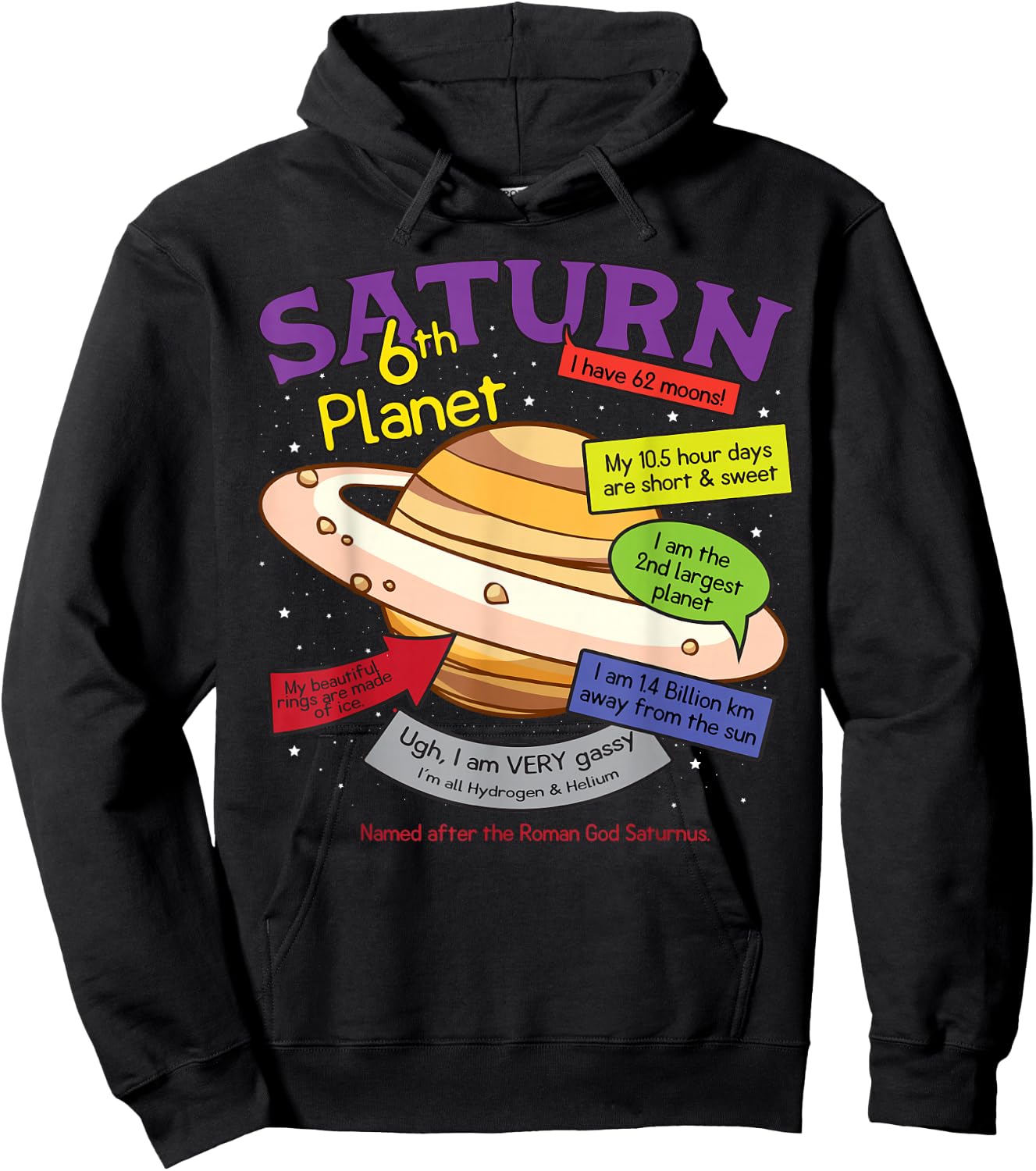 Perfect Planets, Teachers Shirts - Saturn, for Solar System Hoodie - Hoodie | Black