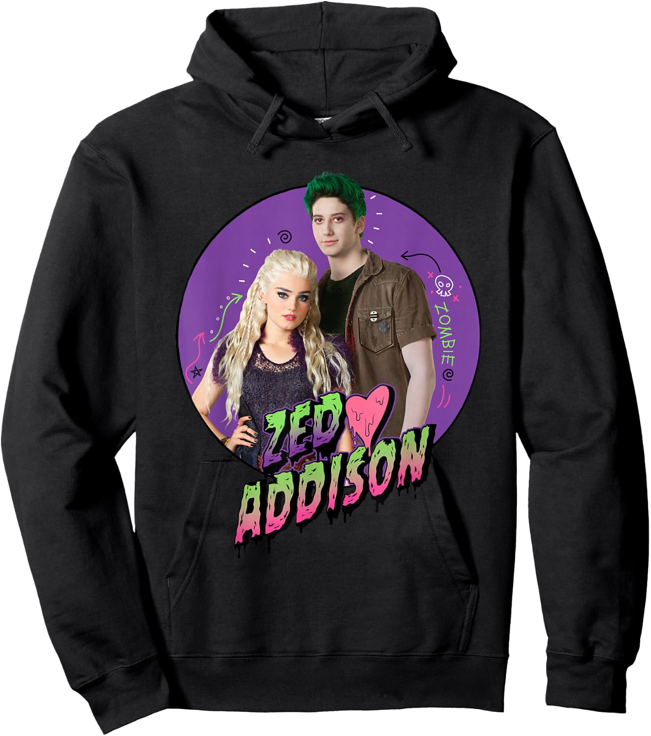 Disney Channel Zombies 2 Zed and Addison Love Hoodie - Hoodie | Black