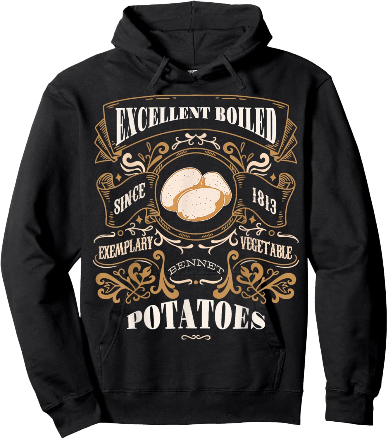 Excellent Boiled Potatoes Pride & Prejudice Jane Austen Meme Hoodie - Hoodie | Black