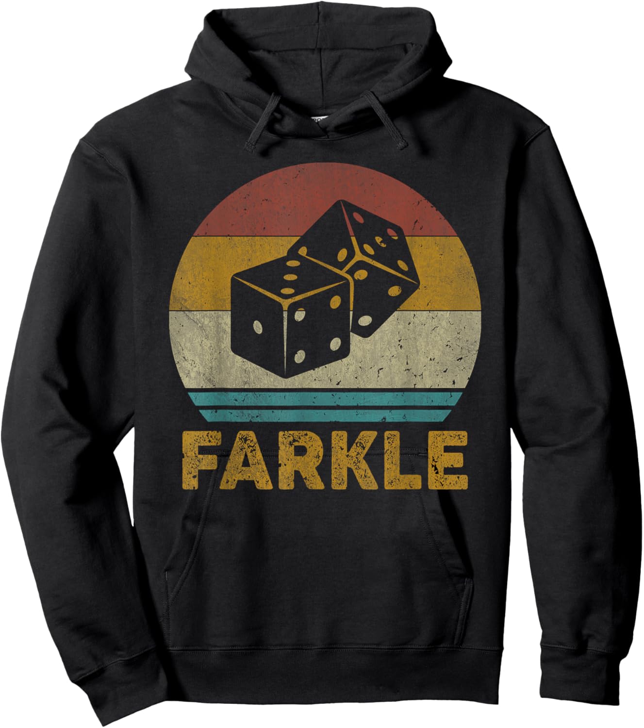 Farkle Vintage Farkle Dice Game Hoodie - Hoodie | Black