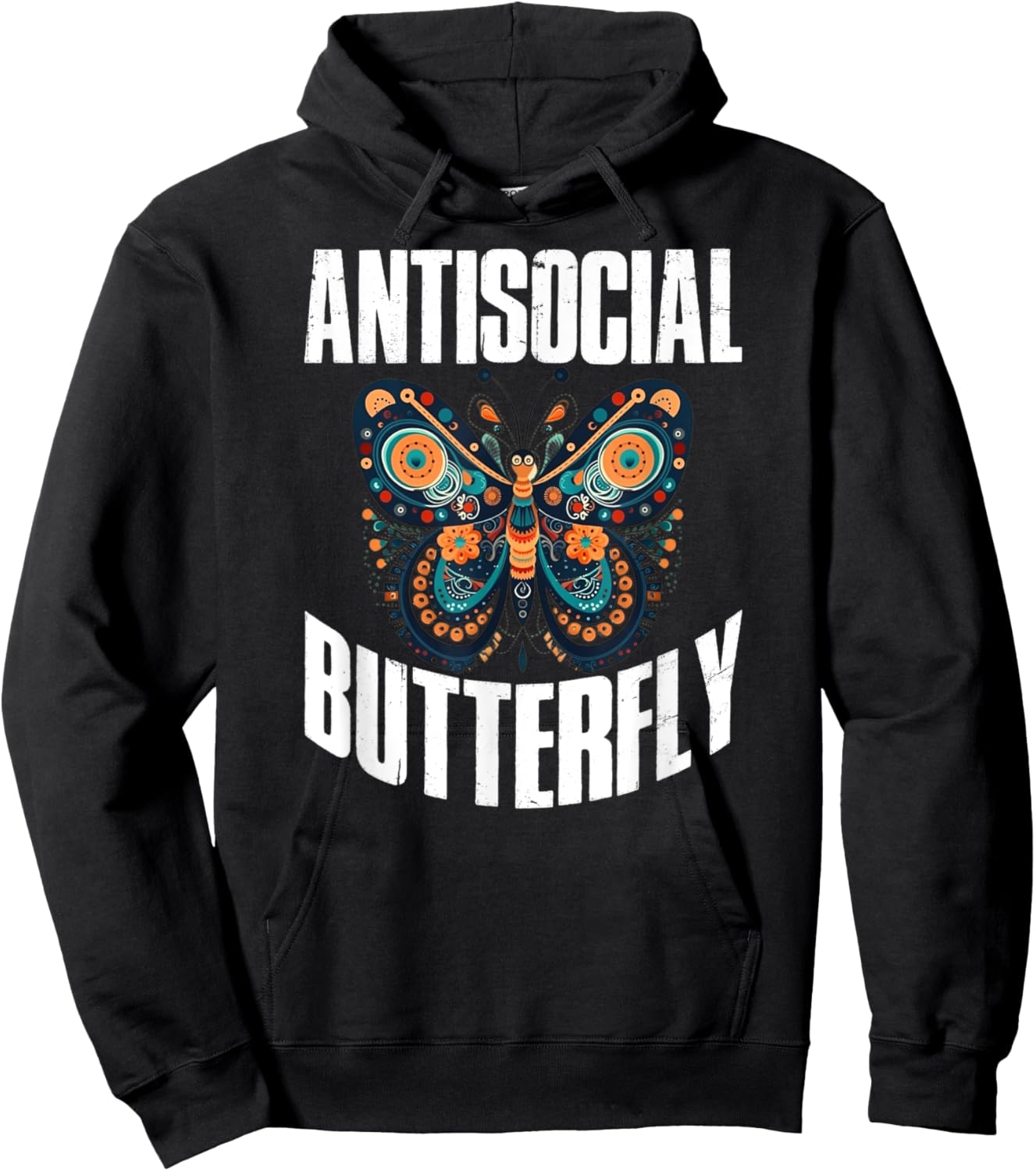 Antisocial Butterfly Hoodie - Hoodie | Black
