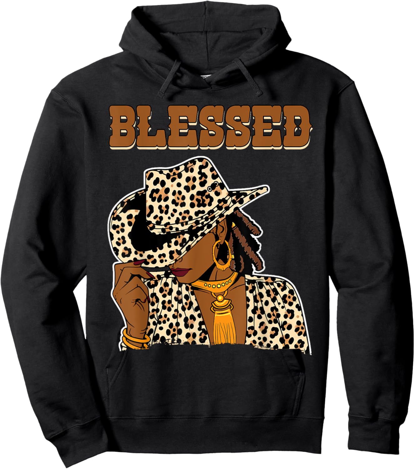 Blessed Cowgirl Black Western Swag African Christian Woman Hoodie - Hoodie | Black