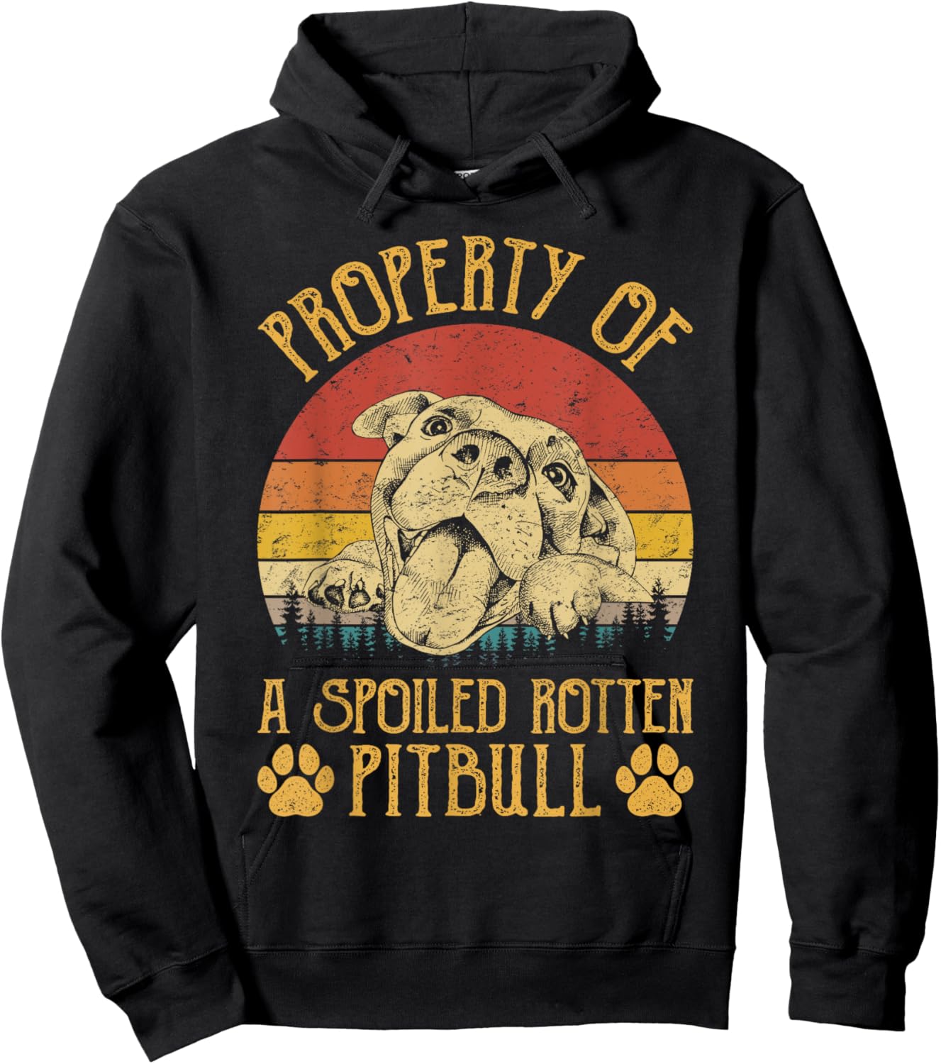 Property Of A Spoiled Rotten Pit Bull Pitbull Lovers Hoodie - Hoodie | Black
