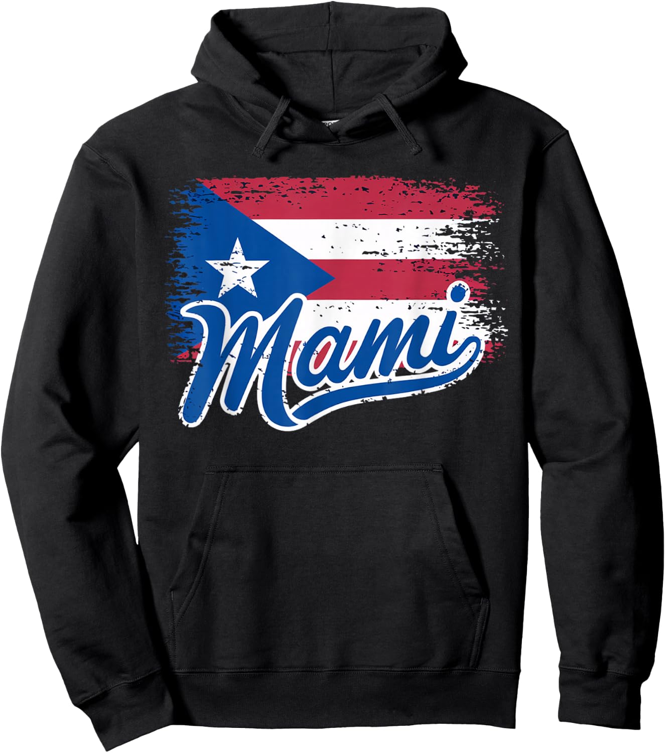 Boricua Mami | Puerto Rican Mother Puerto Rico Flag Hoodie - Hoodie | Black