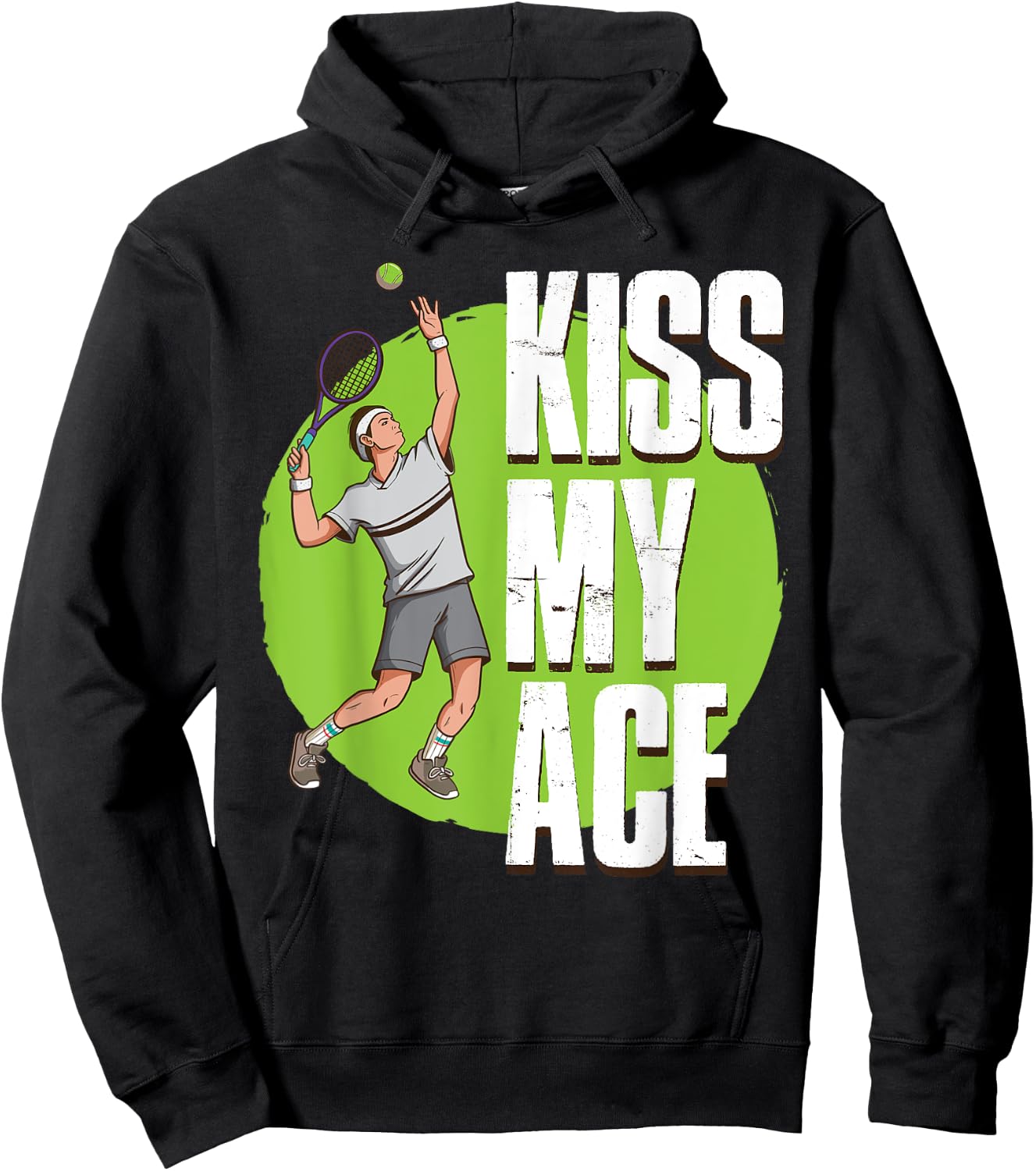 Kiss My Ace Tennis Hoodie - Hoodie | Black