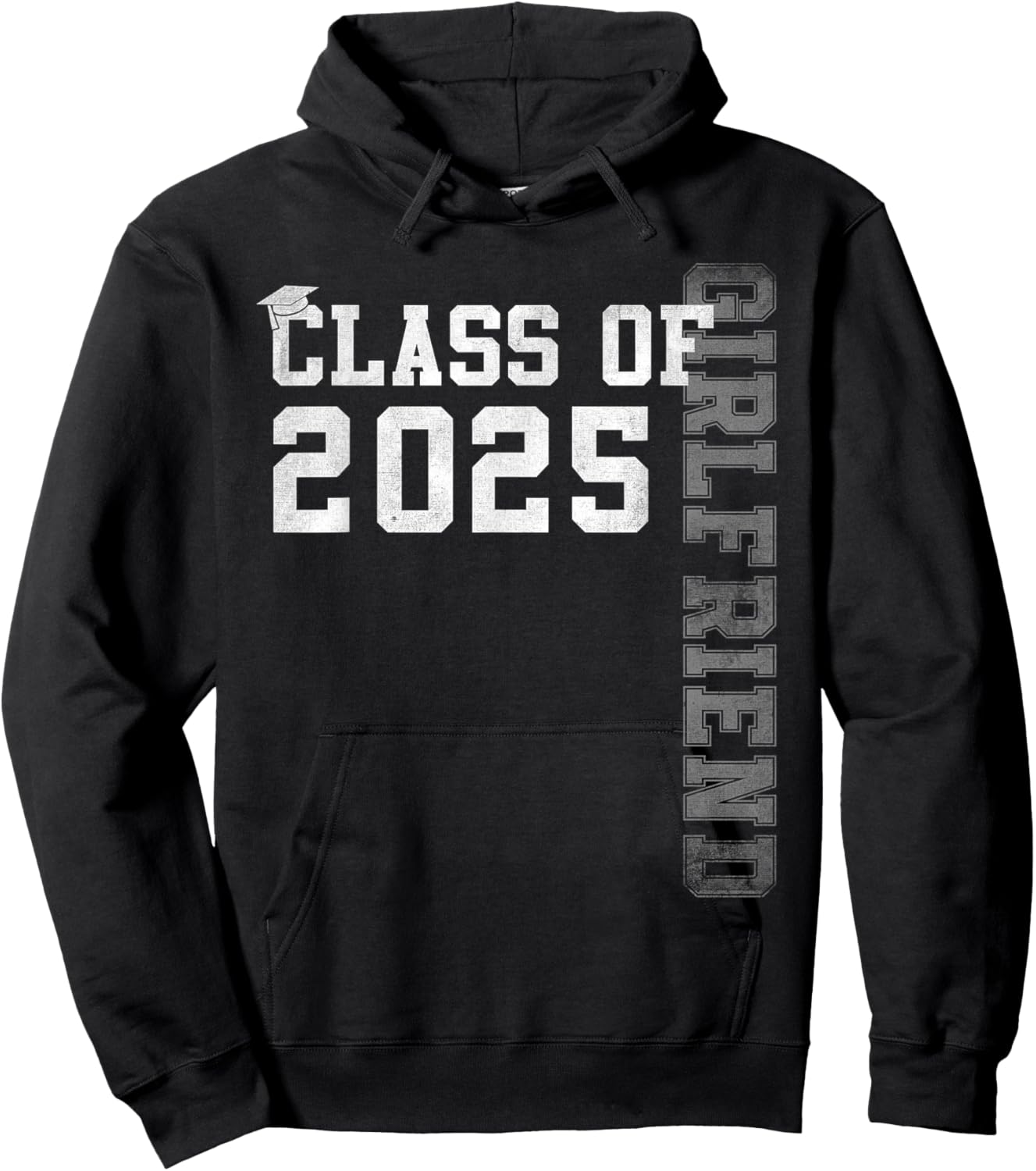 Girlfriend Senior 2025 Proud Girlfriend Of A Class Of 2025 Hoodie - Hoodie | Black