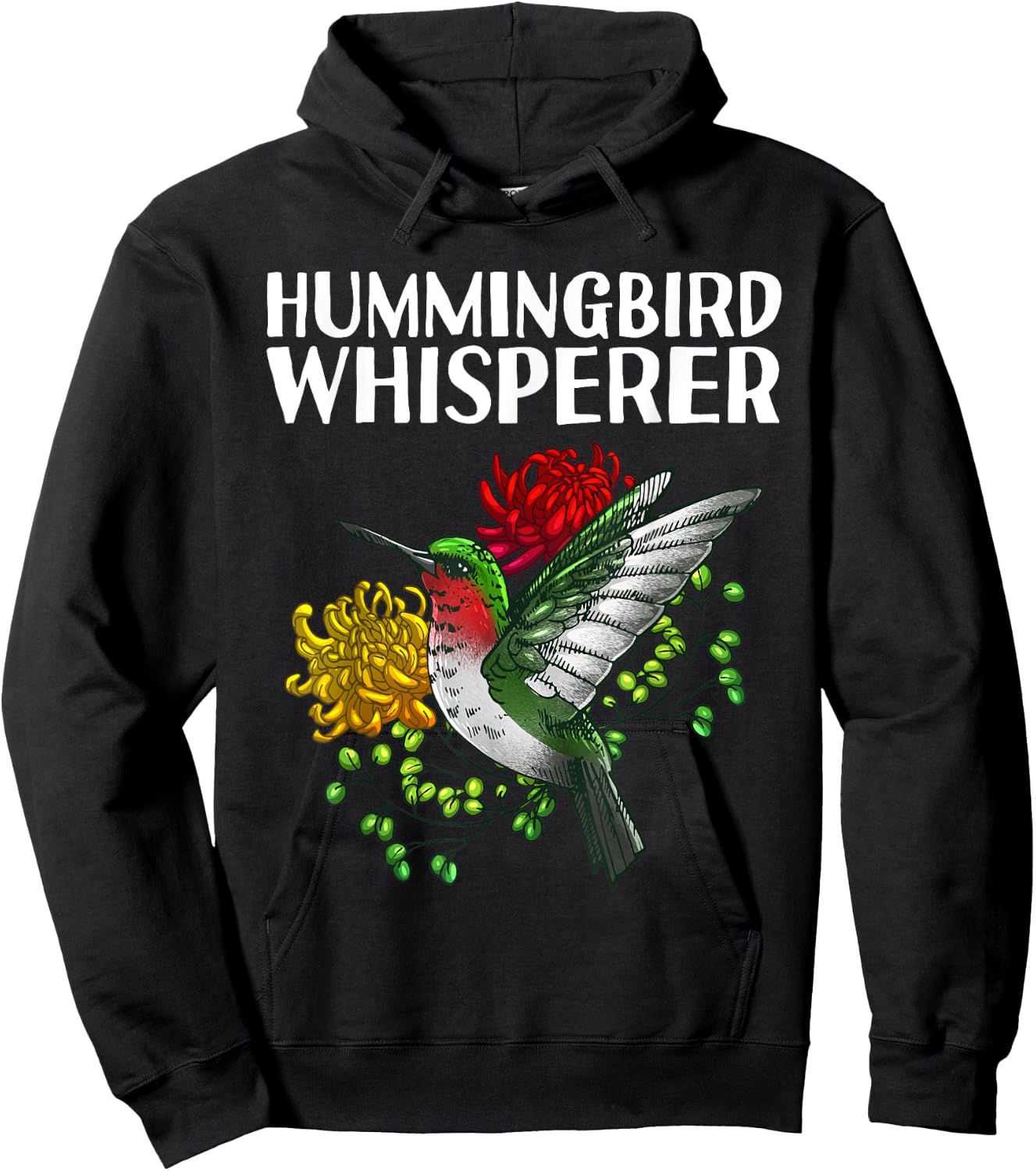 Cute Hummingbird Women Kids Hummingbird Whisperer Hoodie - Hoodie | Black