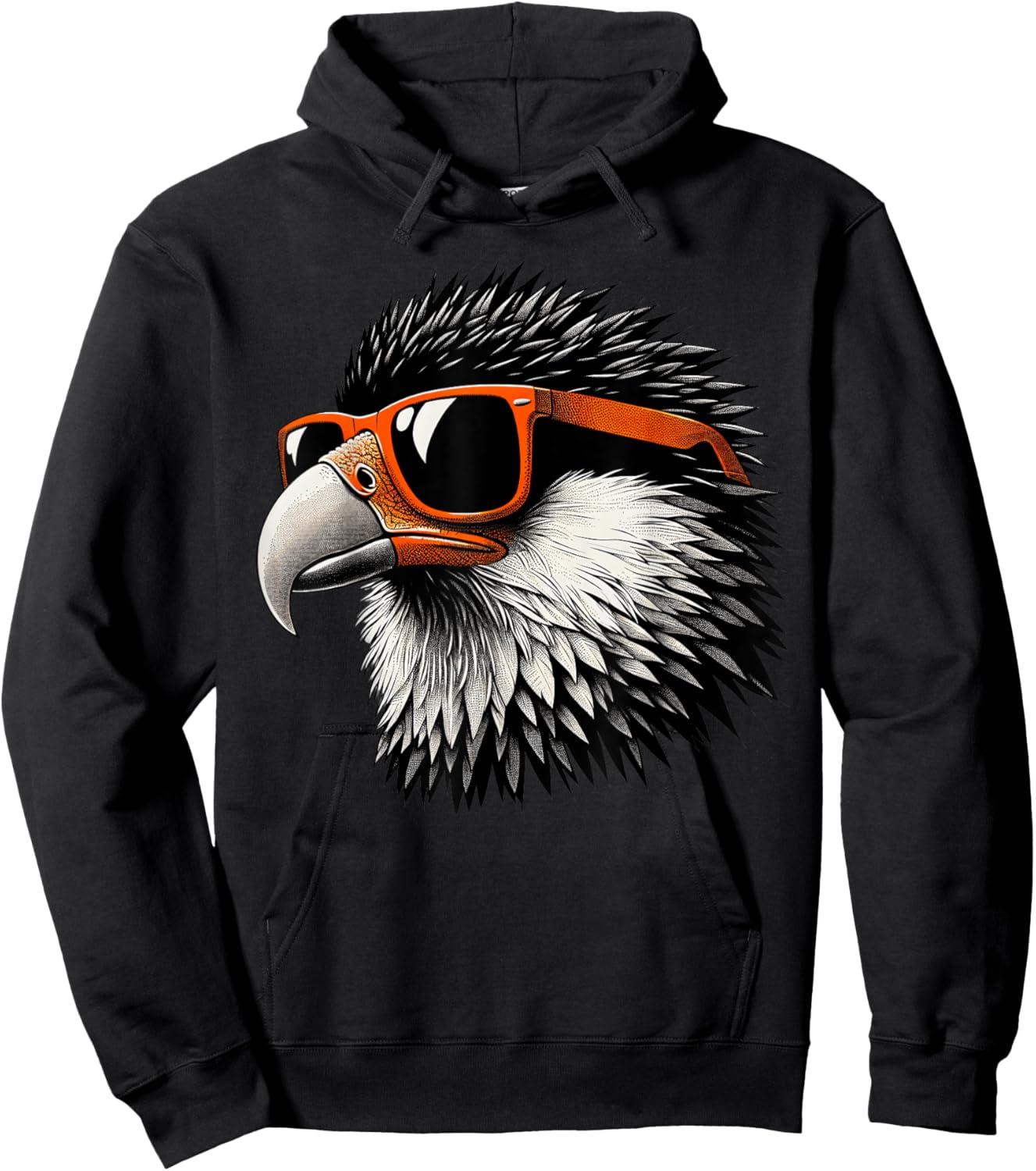Cool Caracara Bird Wearing Sunglasses Graphic Art Hoodie - Hoodie | Black