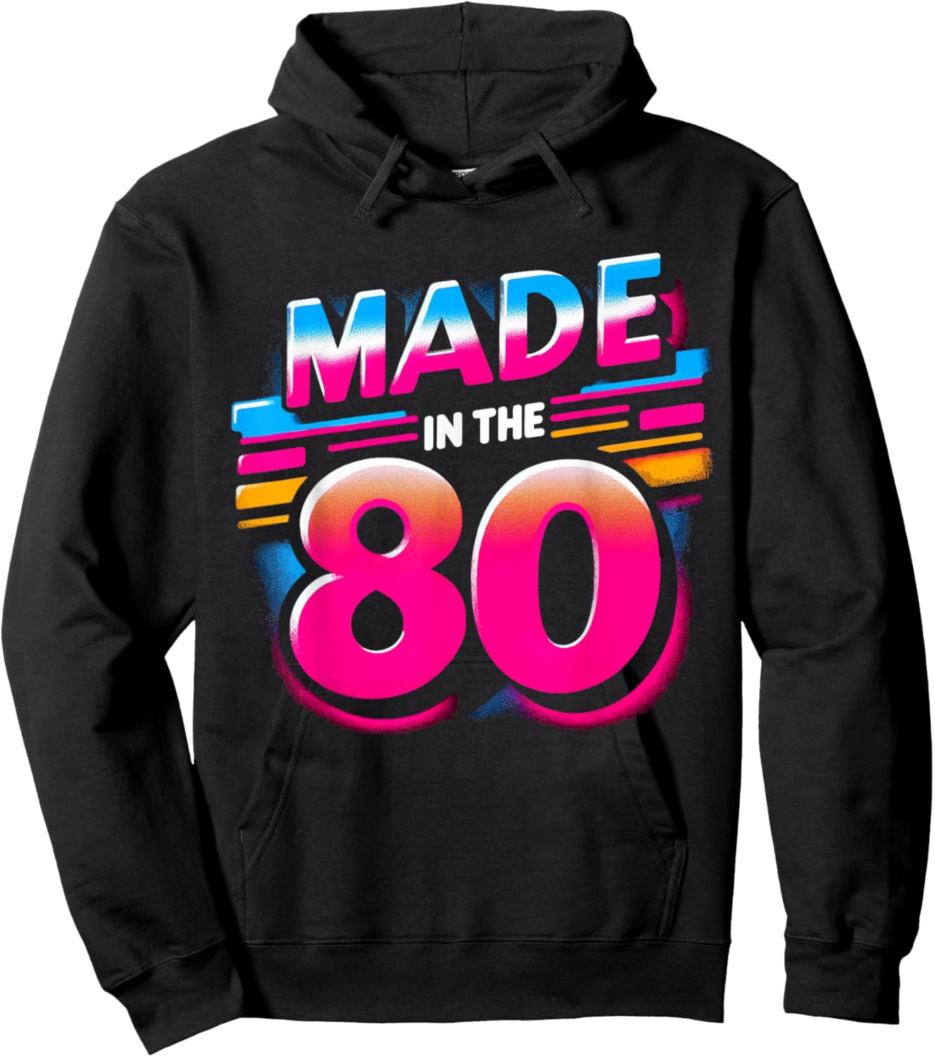Made In The 80 1980s Retro Nineteen Eighties Vintage Music Hoodie - Hoodie | Black