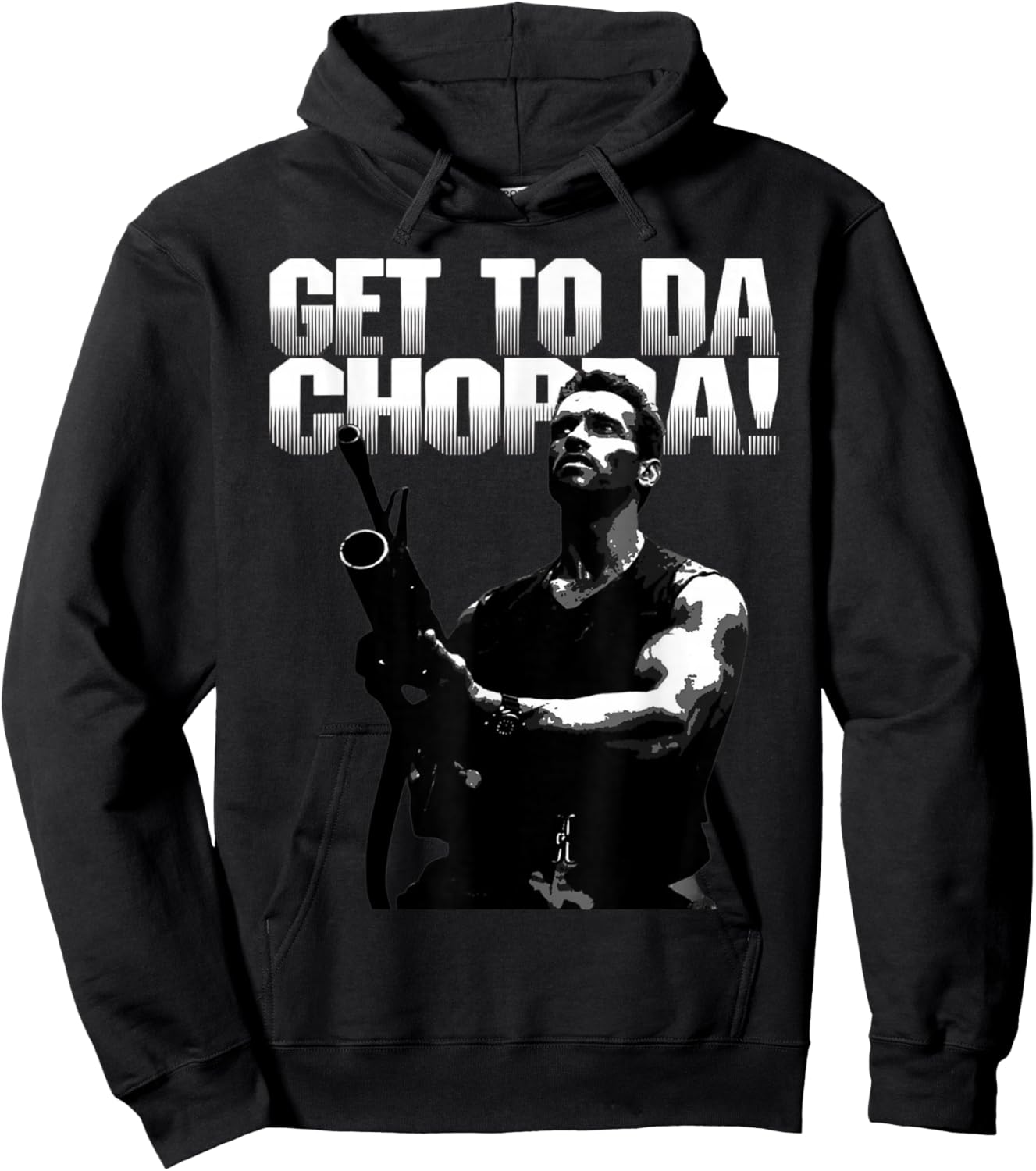 Da Choppa Black -Adults Classic Fit - Modern Movie Letter Print Short Sleeve - Small Hoodie - Hoodie | Black