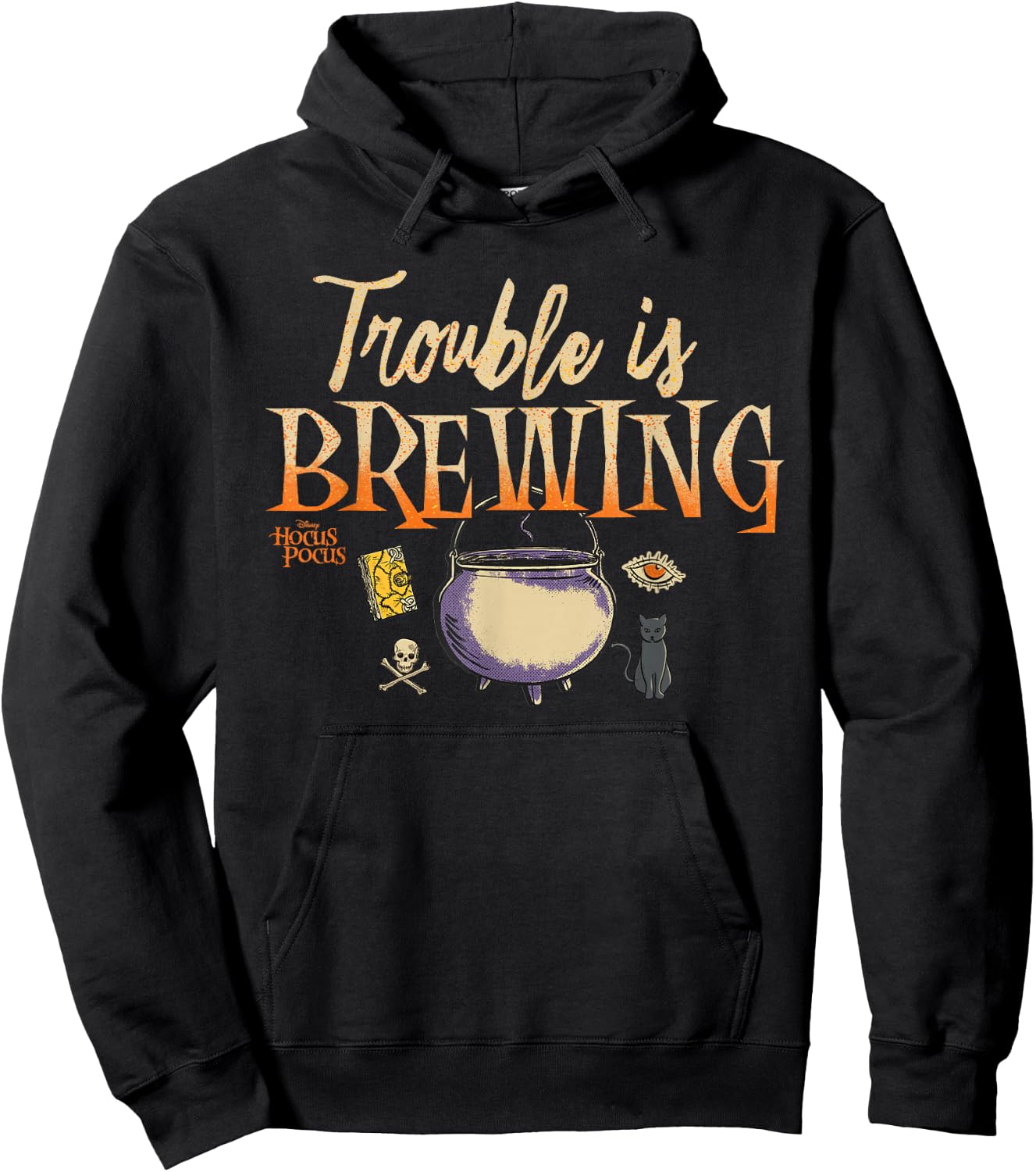 Disney Hocus Pocus Cauldron Trouble is Brewing Hoodie - Hoodie | Black
