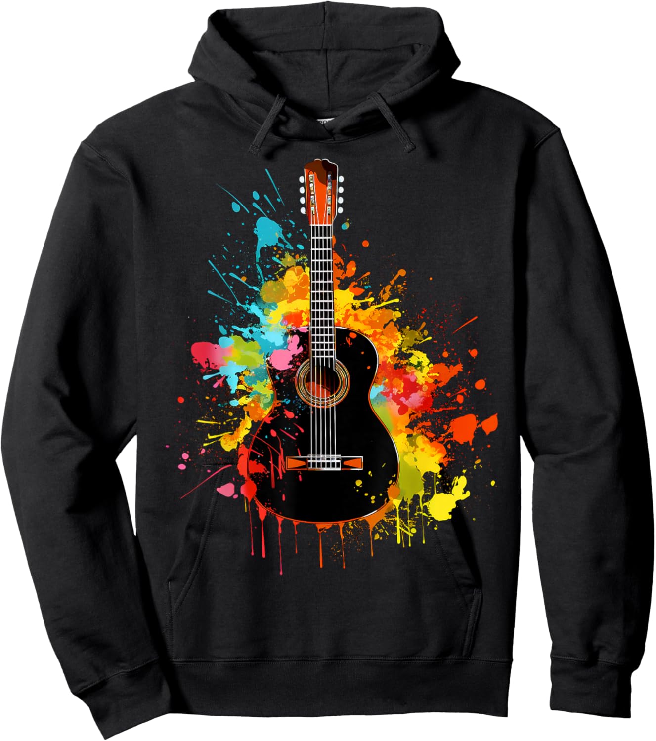 Acoustic Guitar Musicians and Acoustic Guitar Lovers Hoodie - Hoodie | Black