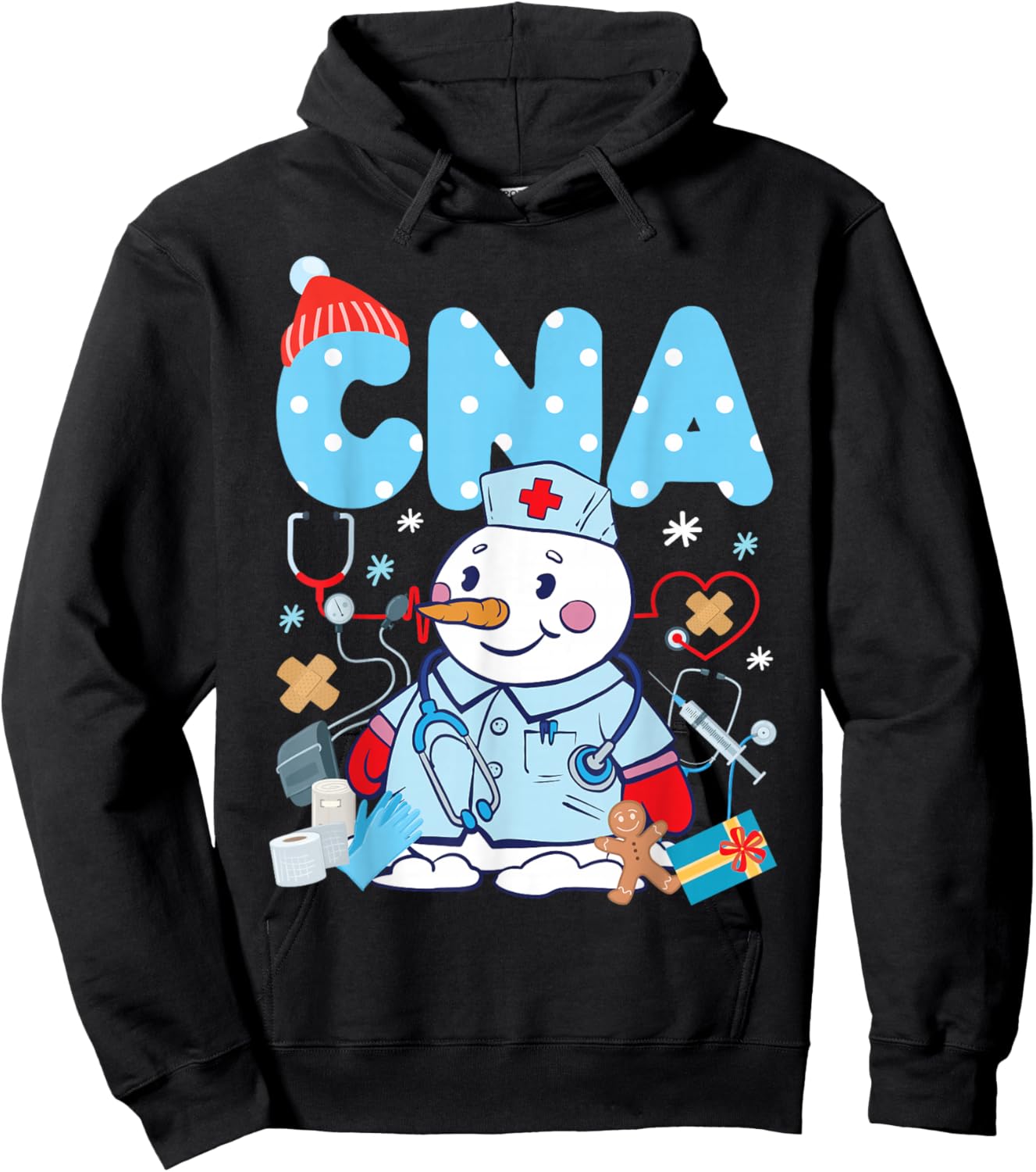 CNA Nurse Certified Nursing Assistant Christmas Cna Hoodie - Hoodie | Black