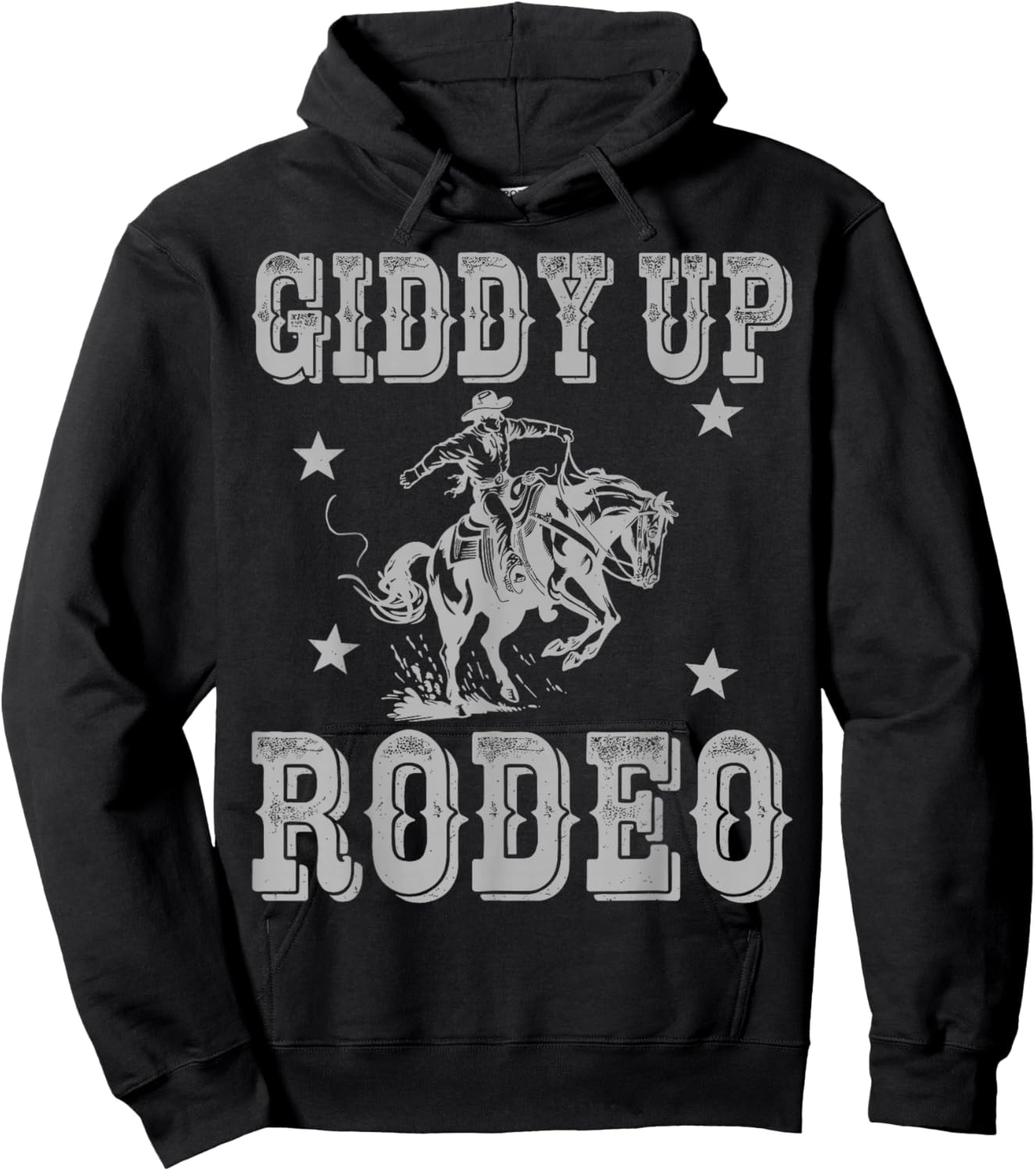 Western Cowboy Howdy Rodeo Southern Vintage Men and Women Hoodie - Hoodie | Black