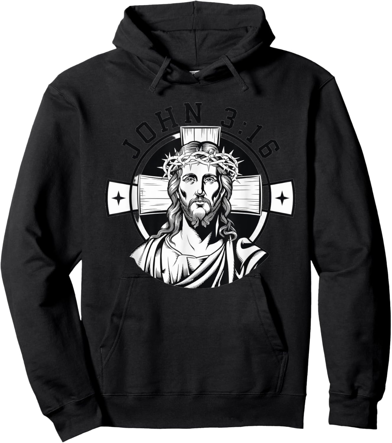 For God So Loved The World Christian Bible Verse John 3 16 Hoodie - Hoodie | Black