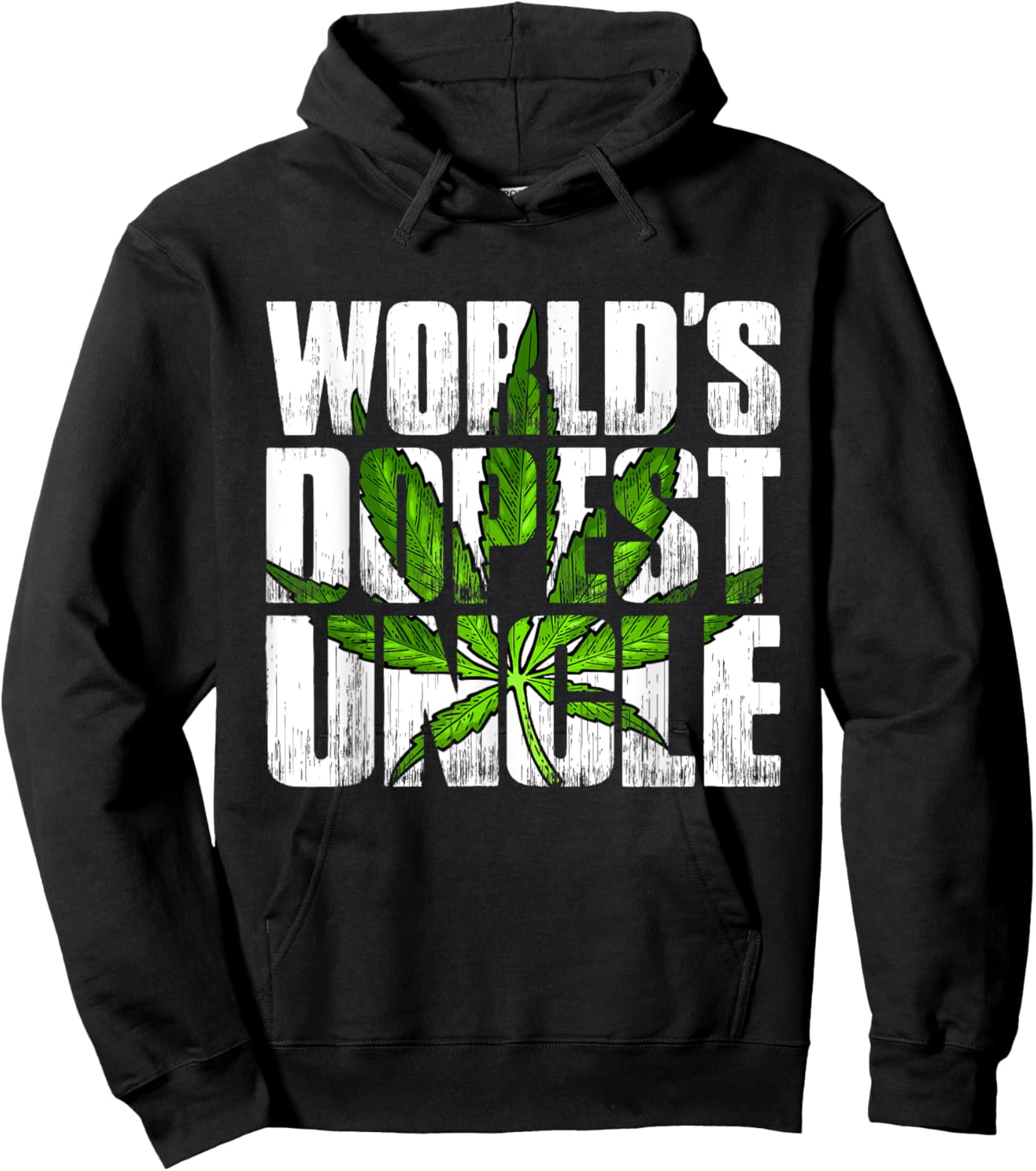 World's Dopest Uncle Weed Marijuana Smoking Funny Uncle Hoodie - Hoodie | Black