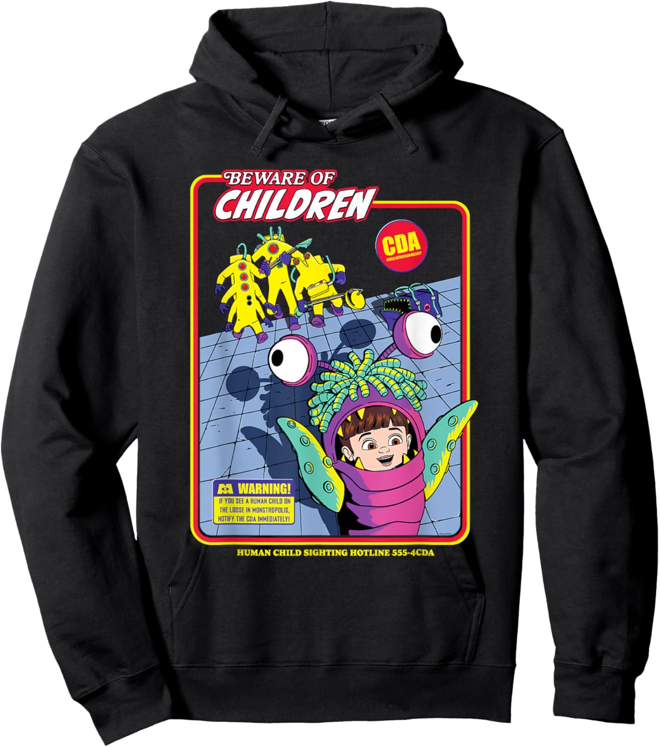 Disney and Pixar’s Monsters, Inc. CDA Beware of Children Hoodie - Hoodie | Black