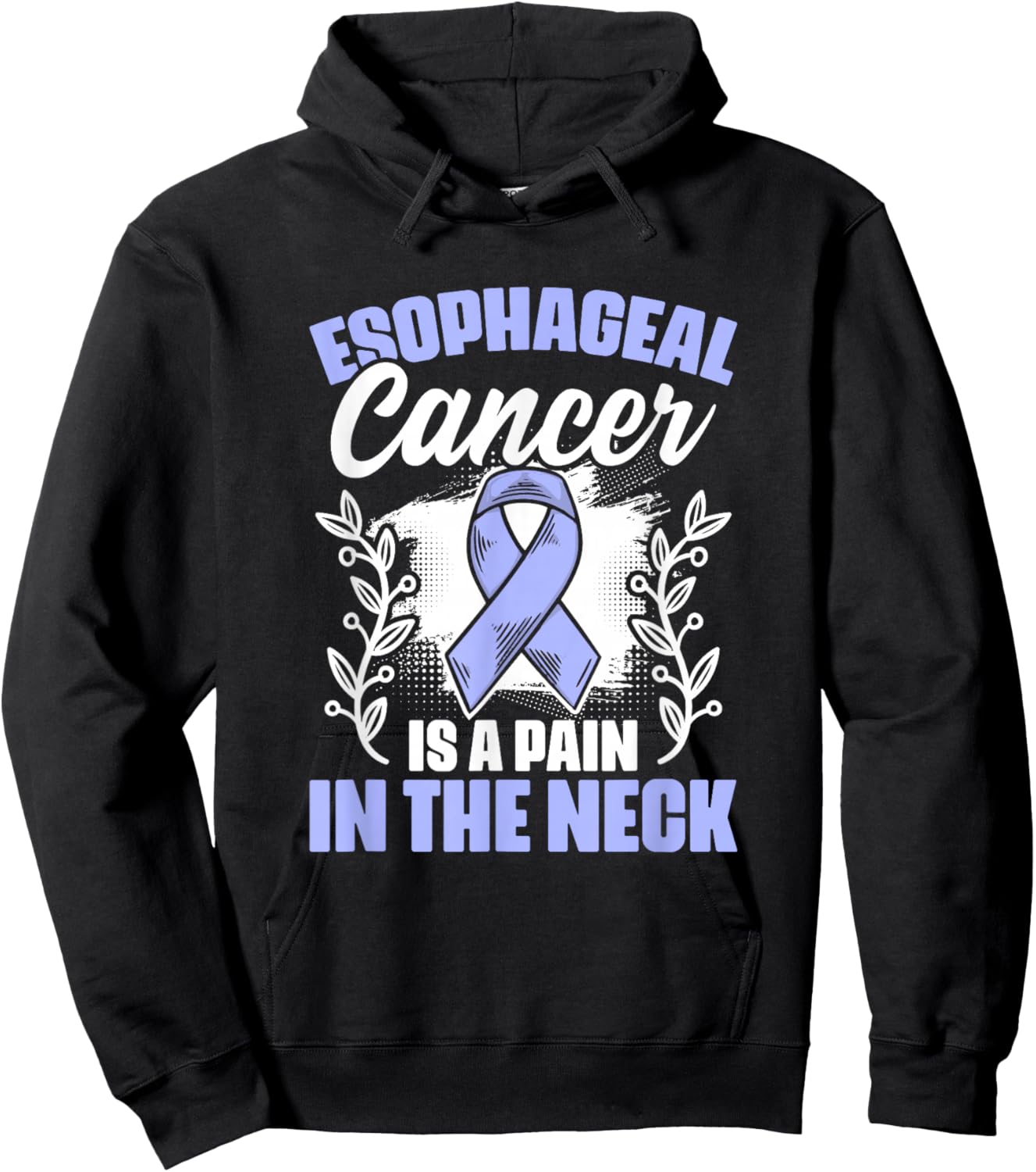 Pain In Neck Esophagus Cancer Esophageal Cancer Awareness Hoodie - Hoodie | Black