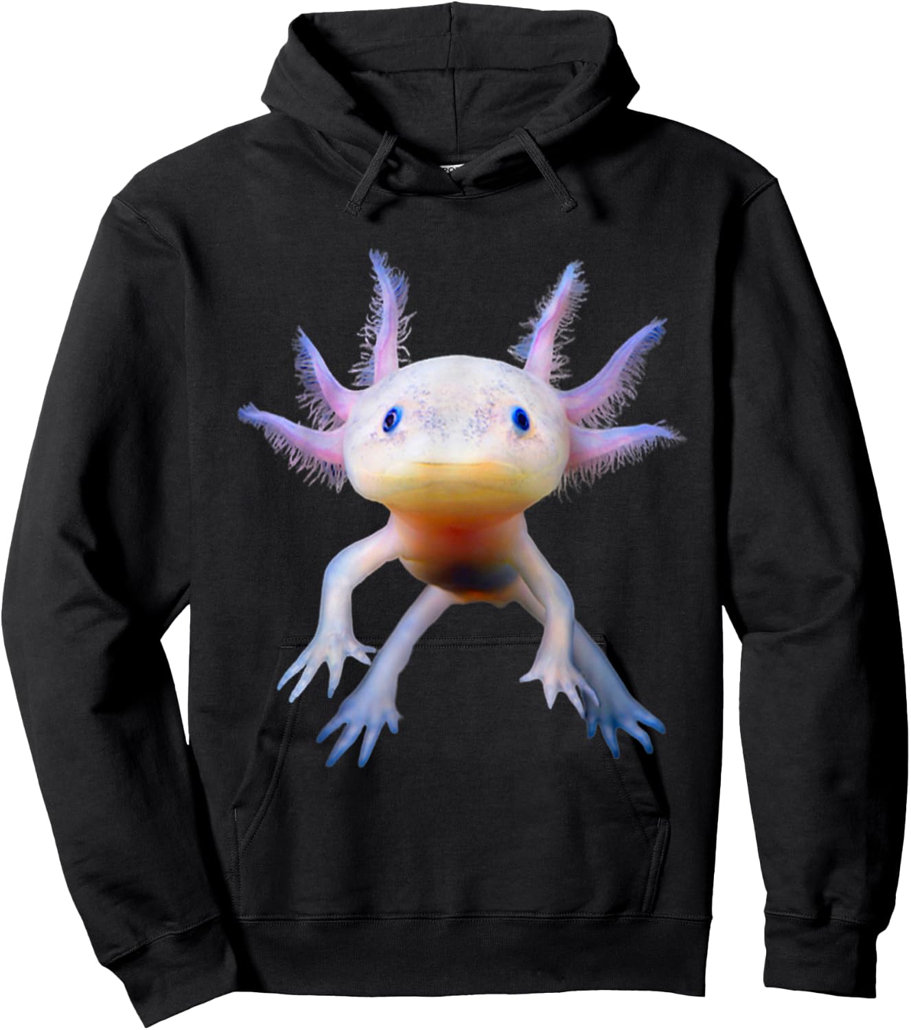 Axolotl Mexican Walking Fish Cute Amphibian Axolotl Hoodie - Hoodie | Black