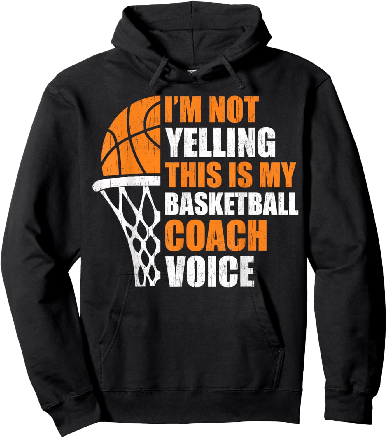 Basketball Shirt Funny Not Yelling My Basketball Coach Hoodie - Hoodie | Black