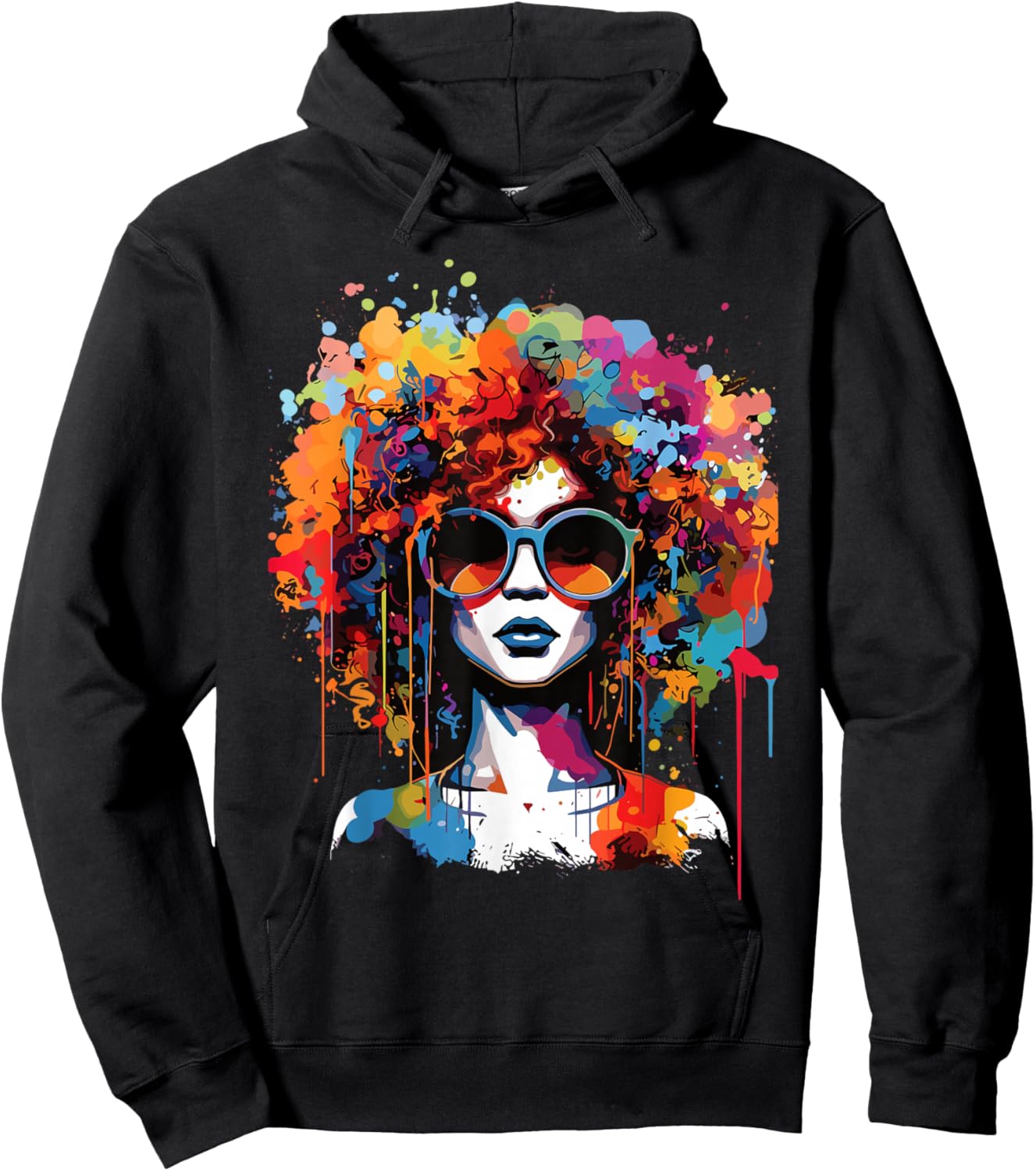 Black Queen Dripping Afro Melanin Juneteenth Hoodie - Hoodie | Black