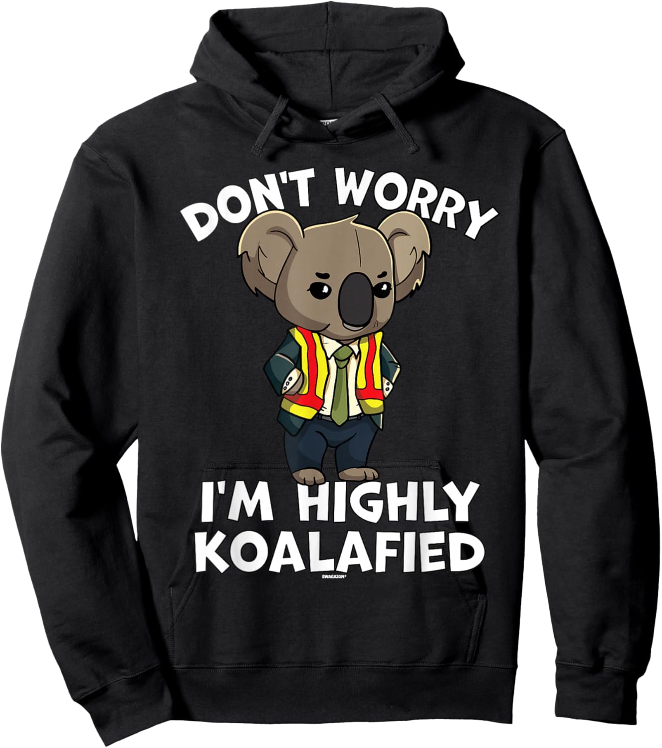 AM Leadership Coworker Swagazon Associate Koala Koalafied Hoodie - Hoodie | Black