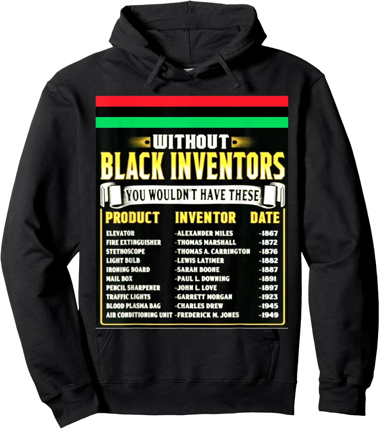 History Of Black Inventors Black History Month 2A1 Hoodie - Hoodie | Black
