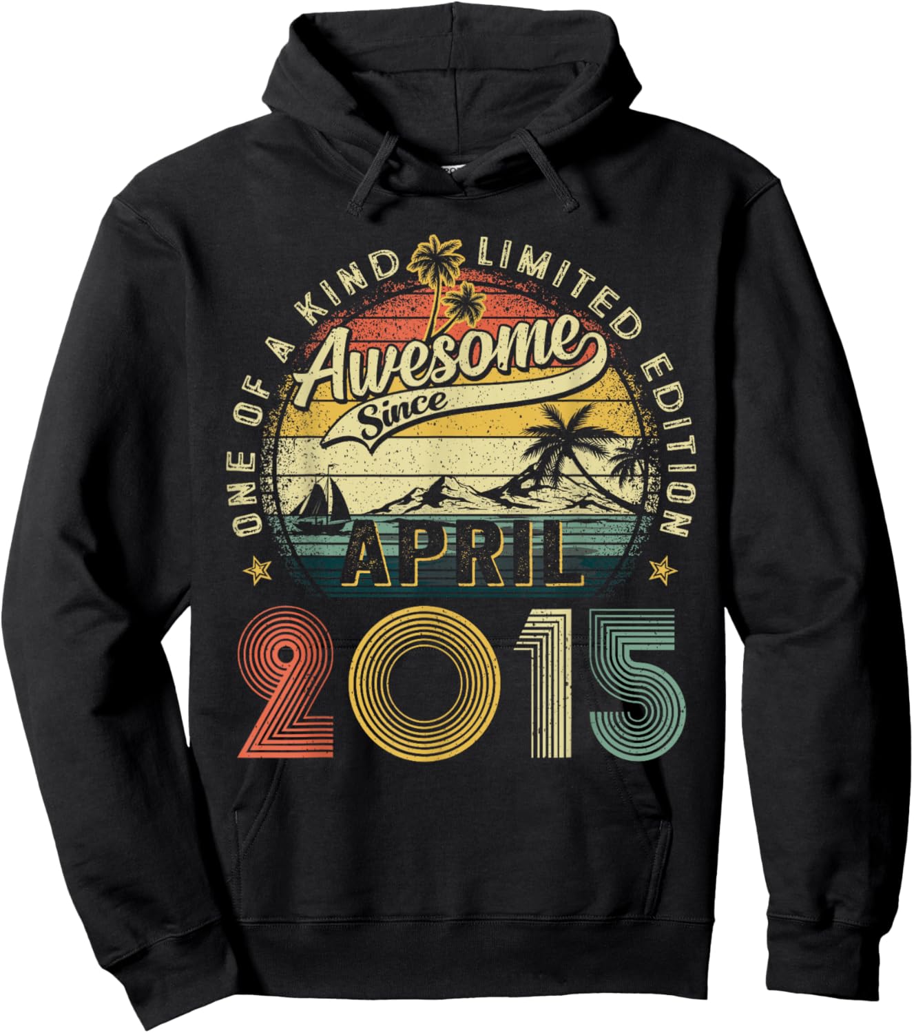 Awesome since April 2015 10th Birthday Boys Girl 10 Year Old Hoodie - Hoodie | Black