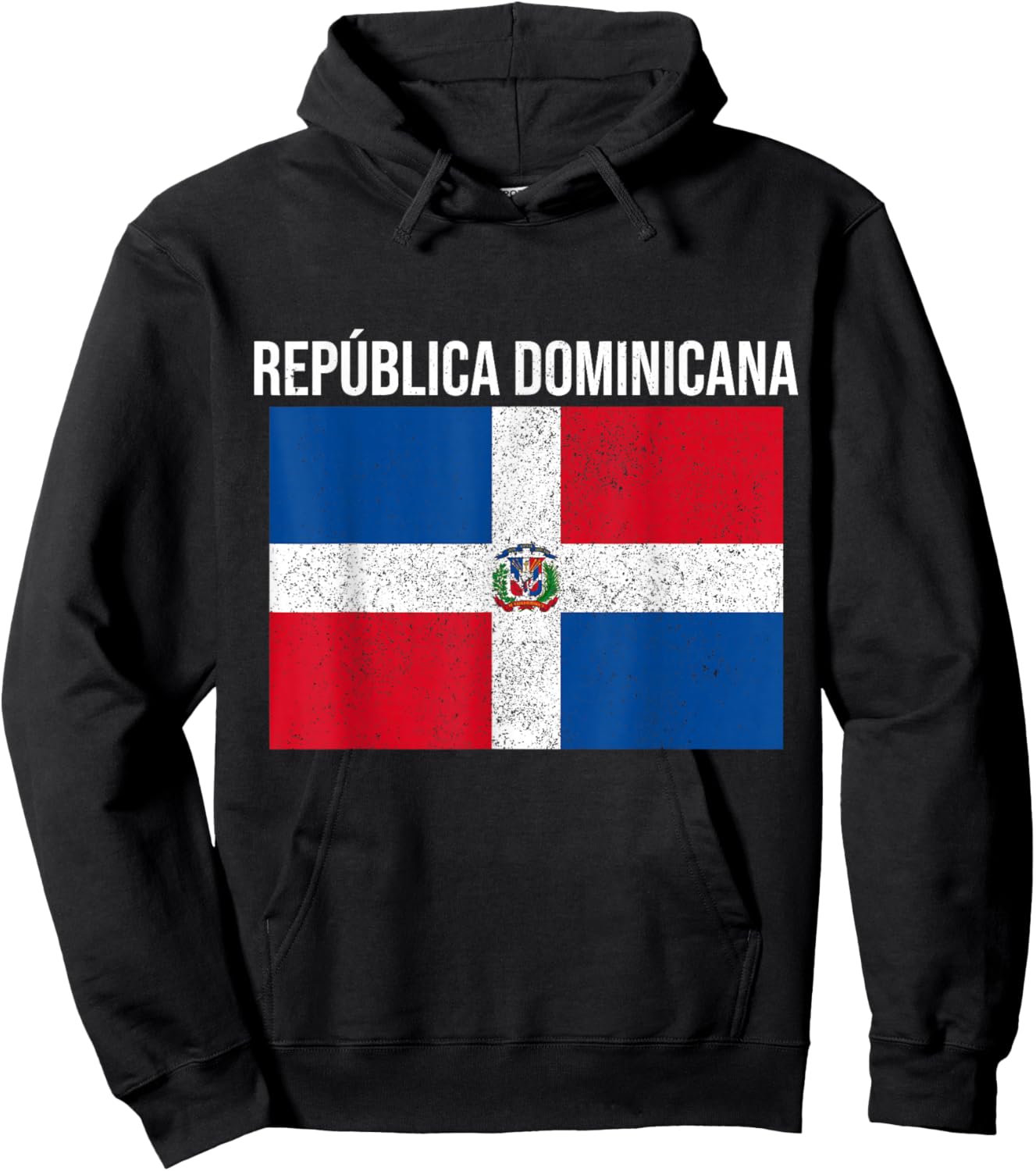 Republica Dominicana Dominican Republic Pride Flag Vintage Hoodie - Hoodie | Black