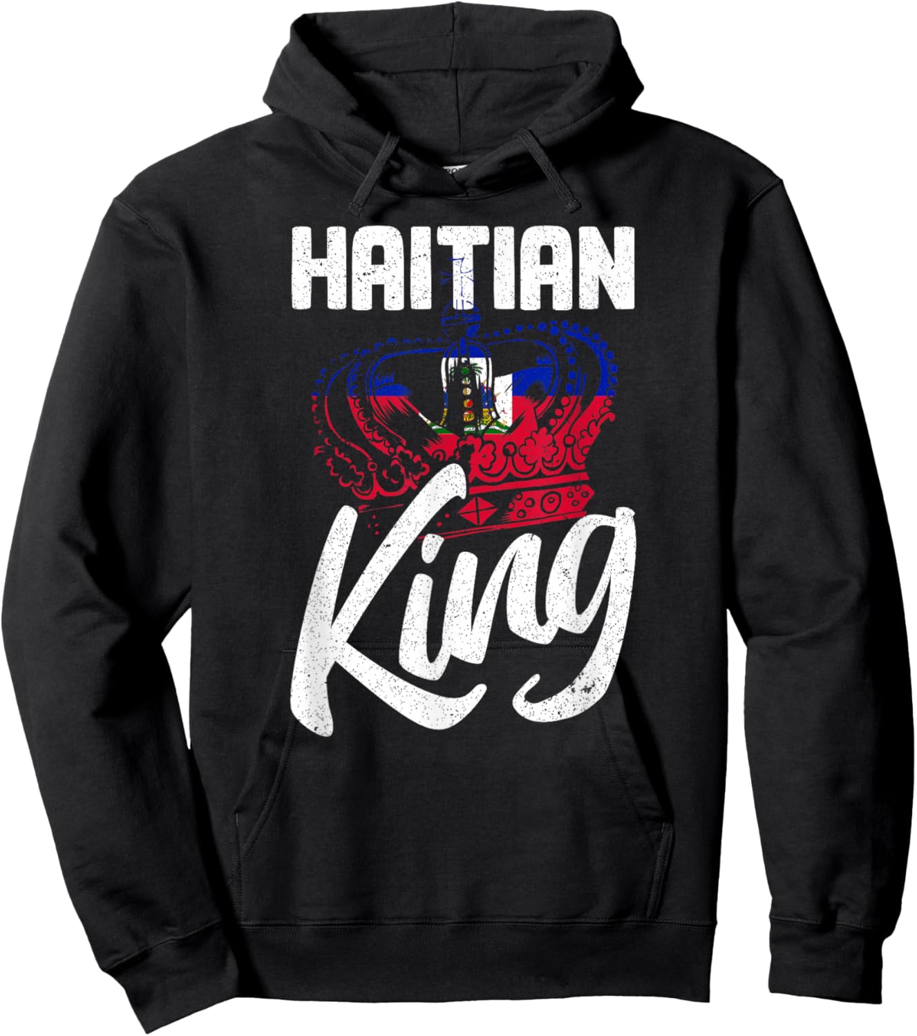 Haitian King Haiti Flag Crown Haitian Pride Hoodie - Hoodie | Black