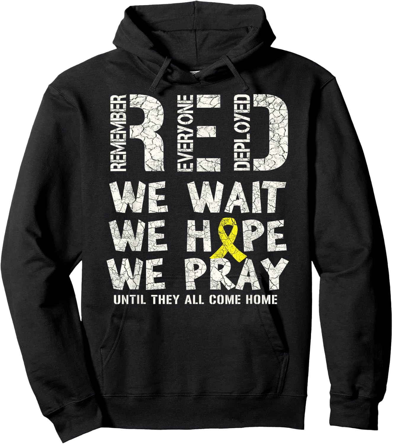 Remember Everyone Deployed - Red Friday Military Hoodie - Hoodie | Black
