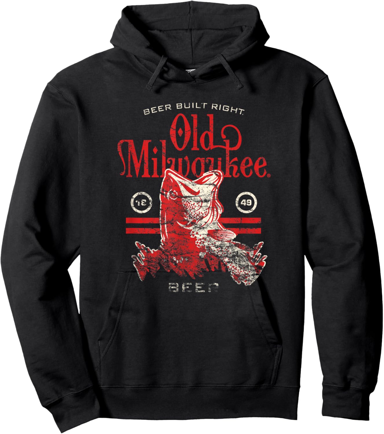 Old Milwaukee Style - Beer Built Right Bass Hoodie - Hoodie | Black
