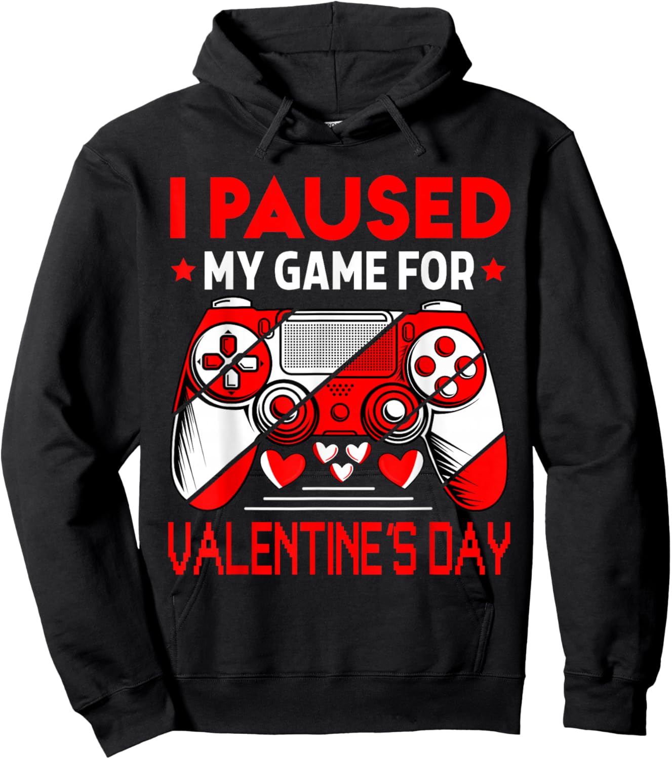 Valentines Day Gamer Valentines Day Gaming Men Boys Kids Hoodie - Hoodie | Black