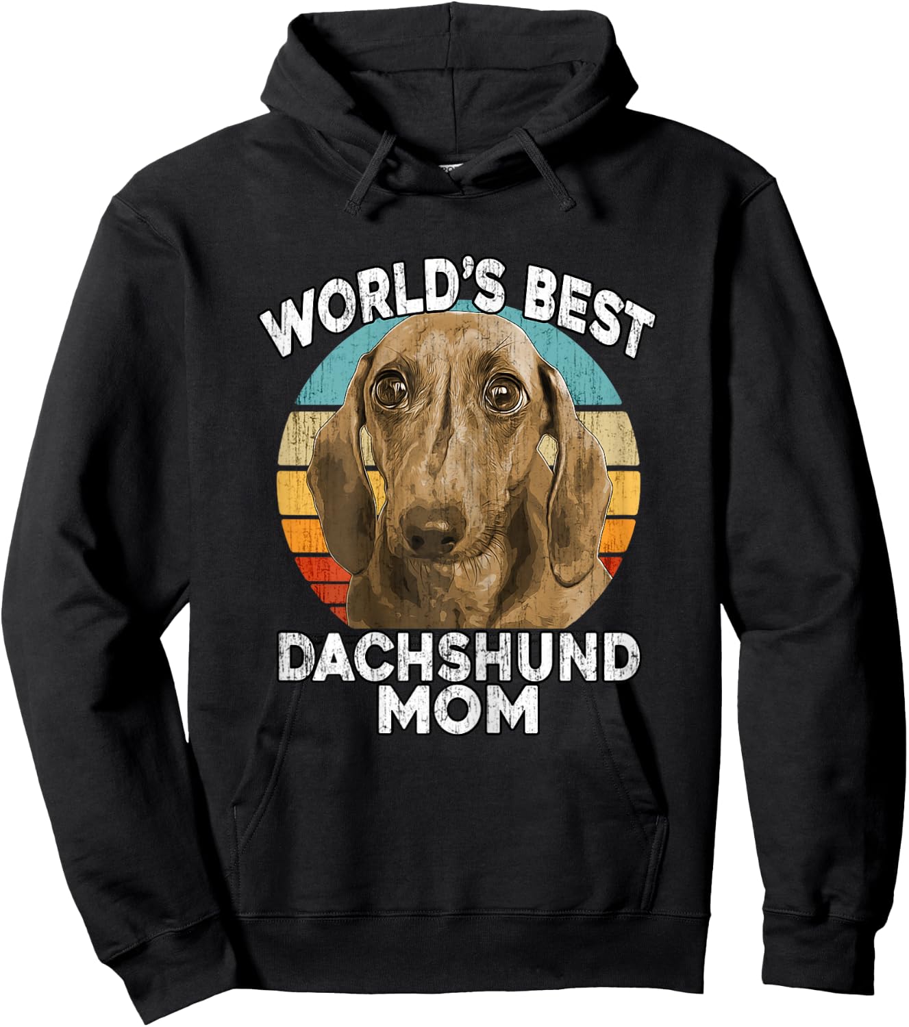 Dachshund Mother's Day - World's Best Daschund Mom Dog Hoodie - Hoodie | Black