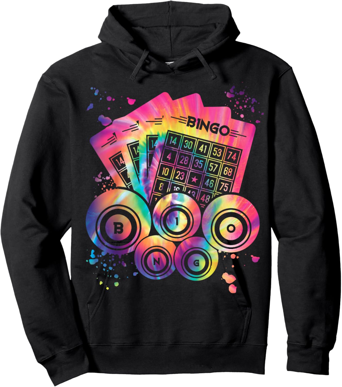 Bingobälle Colorsplash Damen Herren Bingo Hoodie - Hoodie | Black