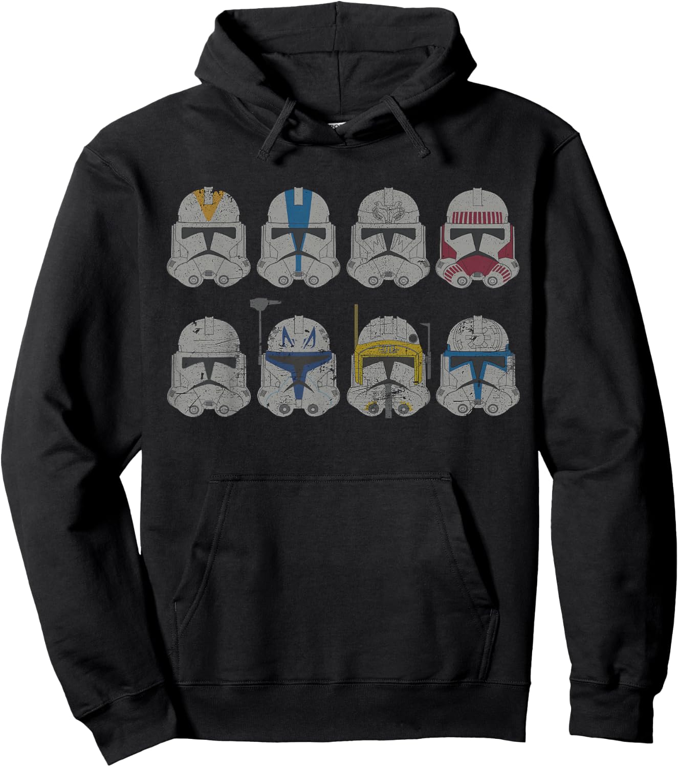 Star Wars Clone Wars Clone Troopers Helmets Hoodie - Hoodie | Black