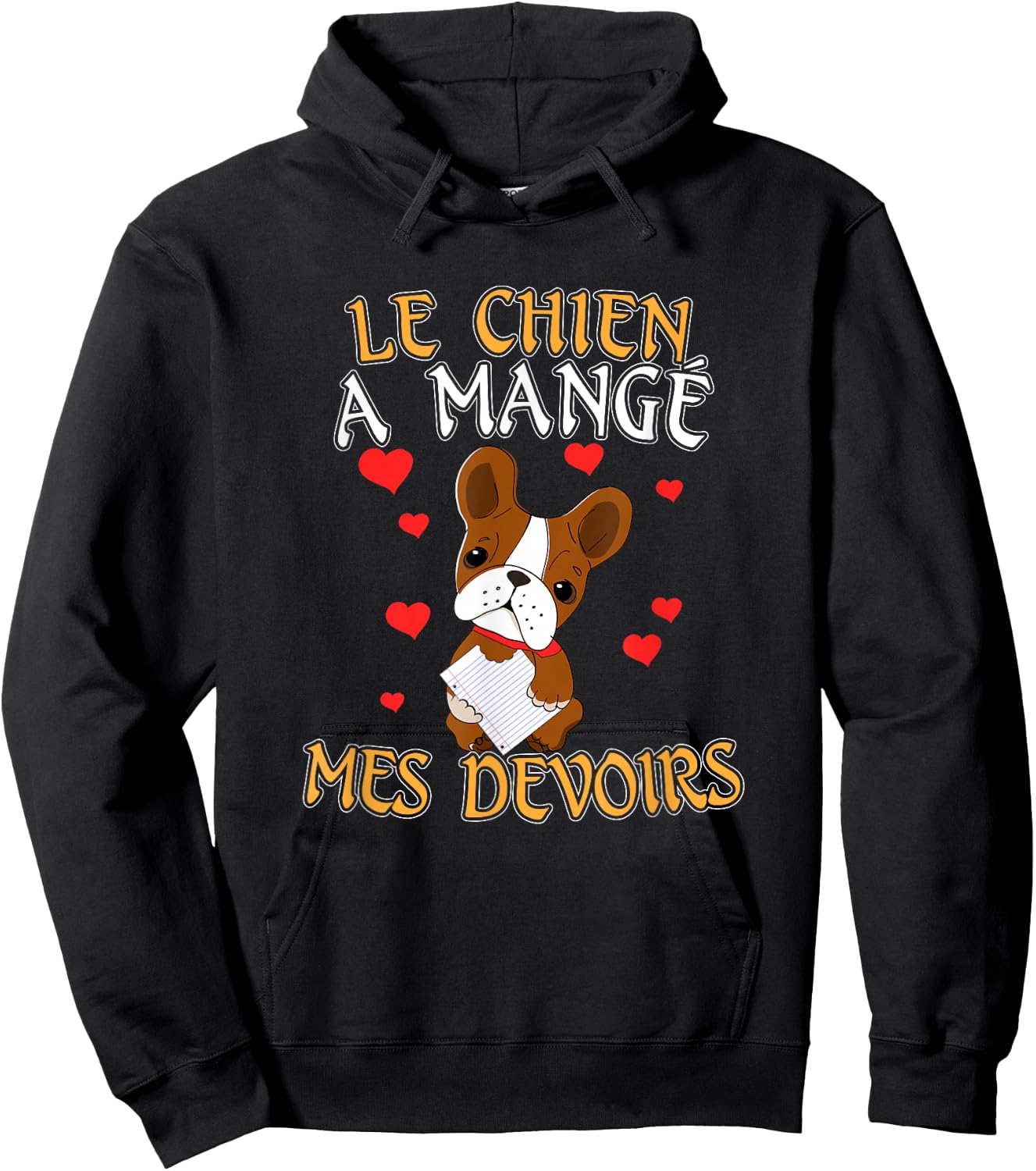 Dog Ate My Homework - Learning French Hoodie - Hoodie | Black