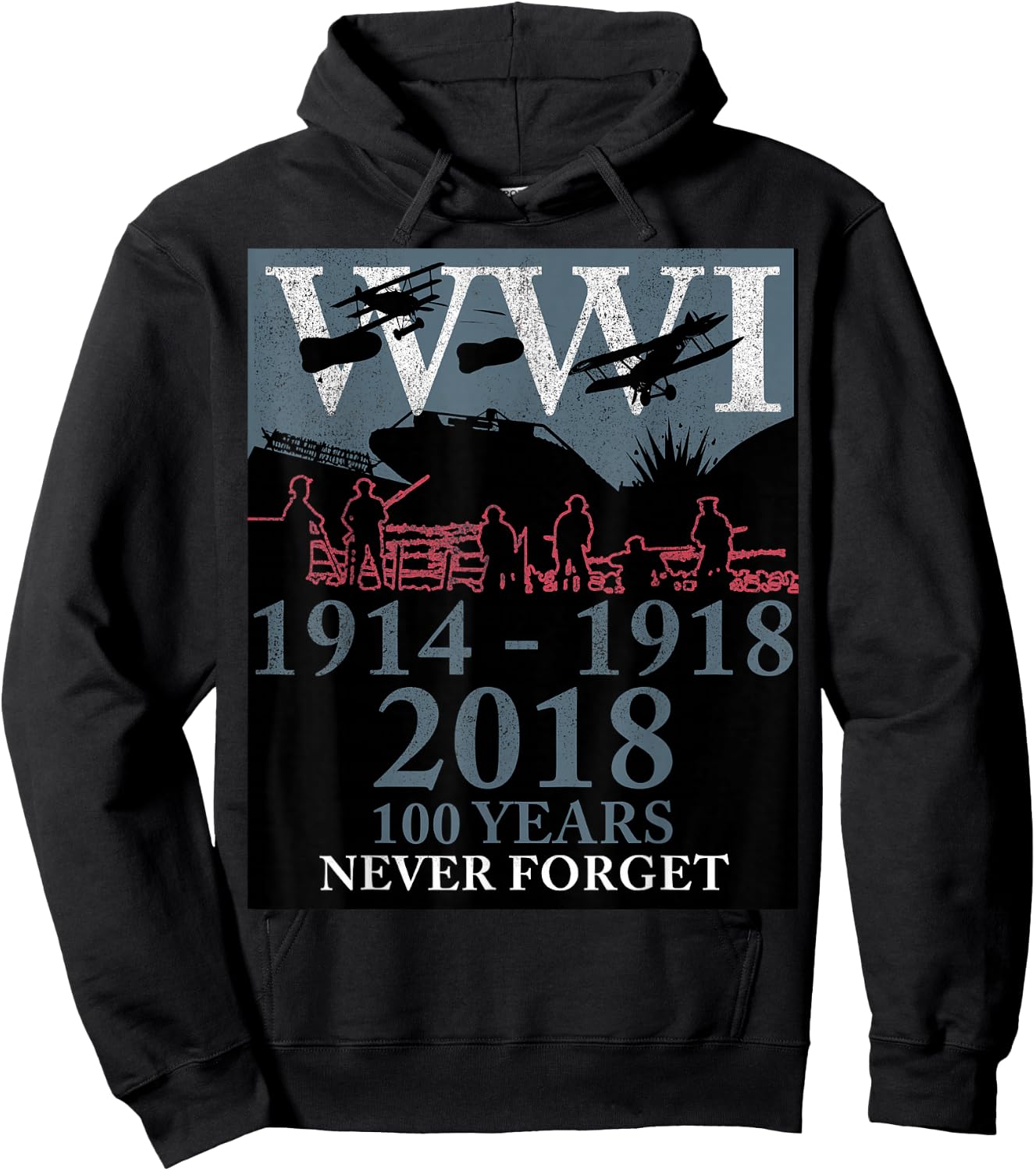 World War One WW1 WWI 100 Years Anniversary Momento Hoodie - Hoodie | Black