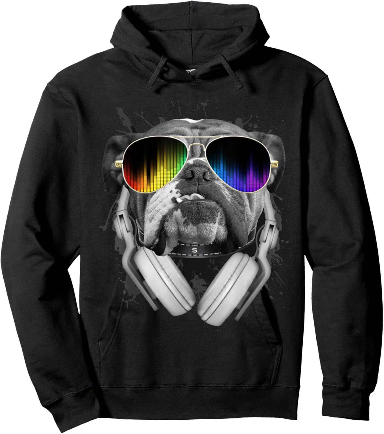 bulldog dj Men Women Hoodie - Hoodie | Black
