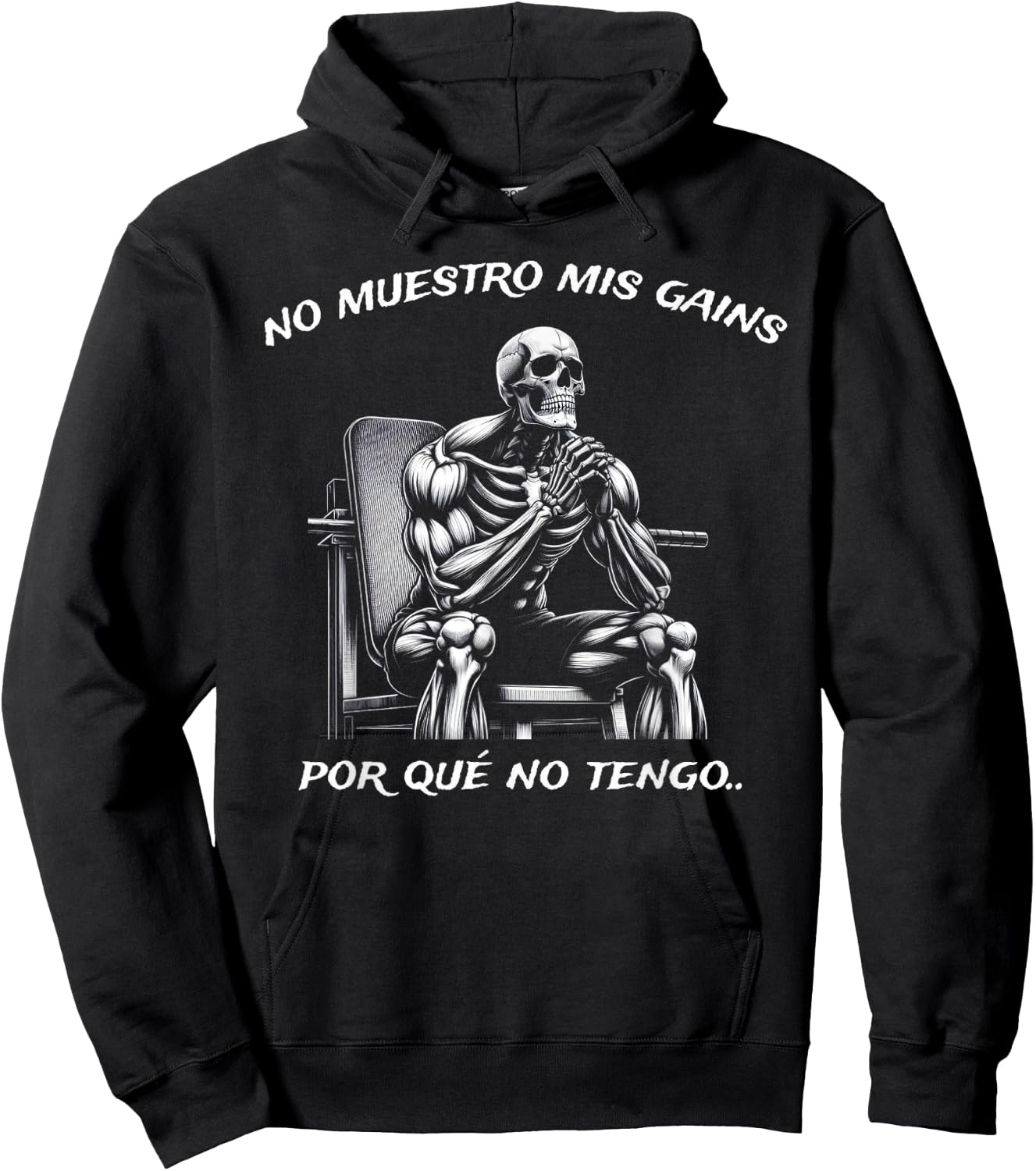 Calacas Chidas Gym | Mexican Sayings Funny Sarcasm Slang Hoodie - Hoodie | Black