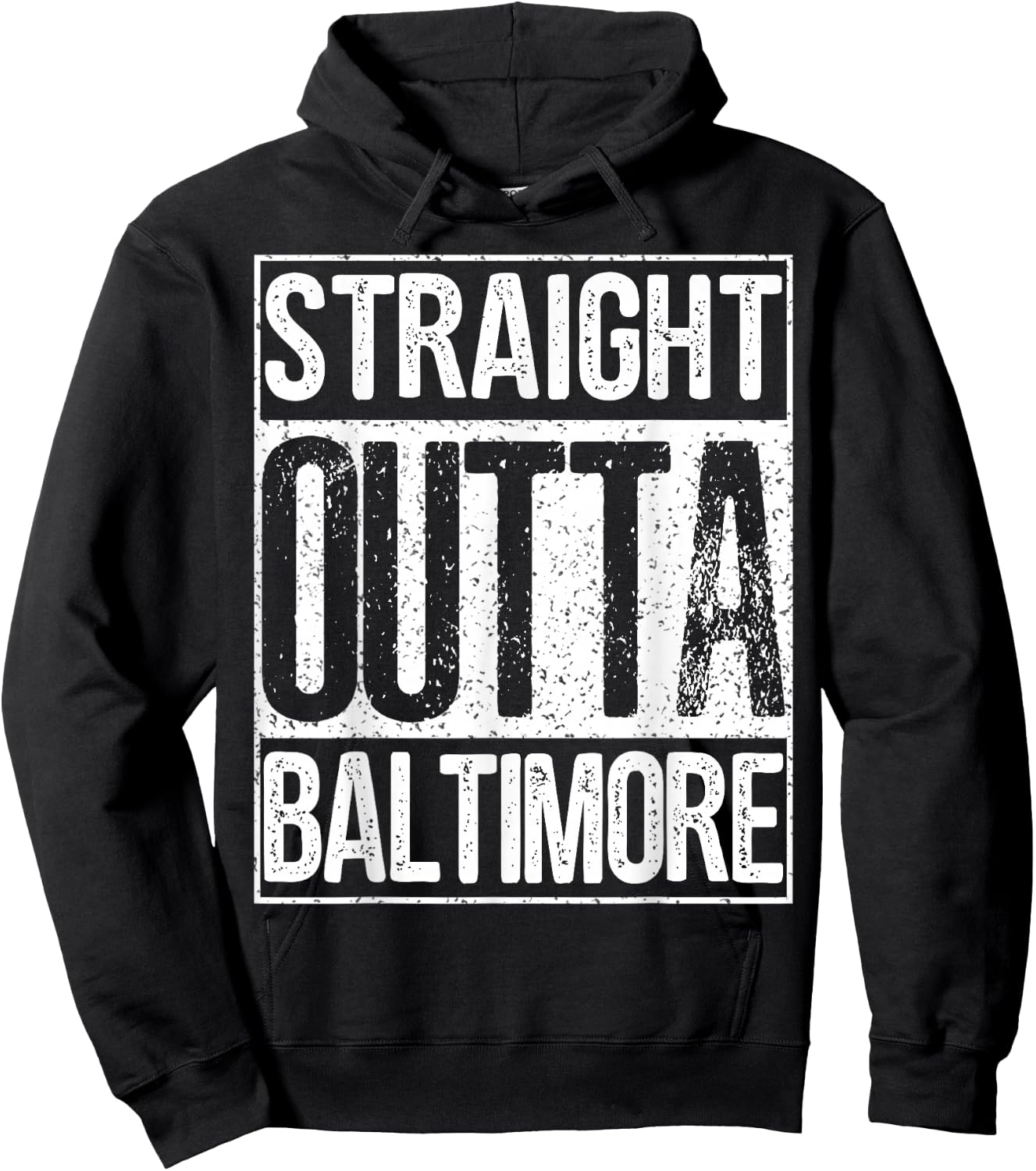 Straight Outta Baltimore Great Maryland Gift Hoodie - Hoodie | Black