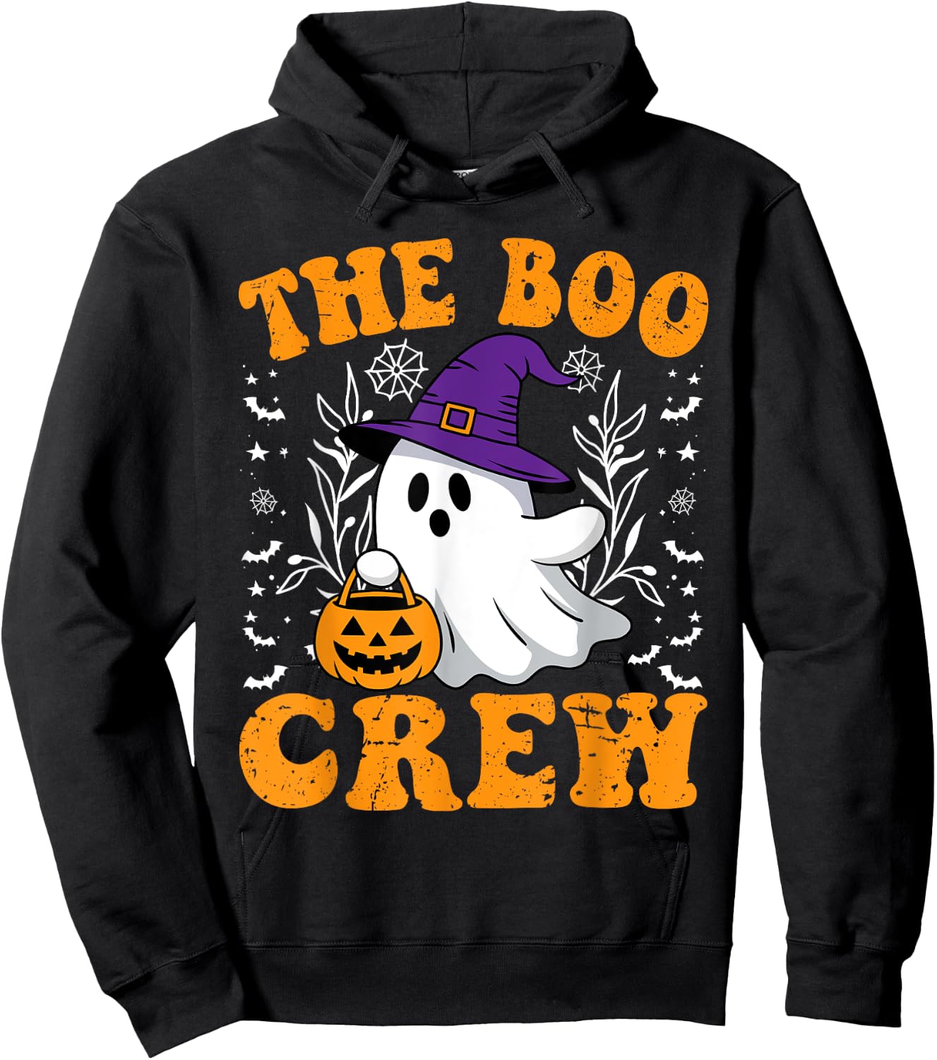 Halloween Ghost The Boo Crew Costume Matching Men Women Kids Hoodie - Hoodie | Black