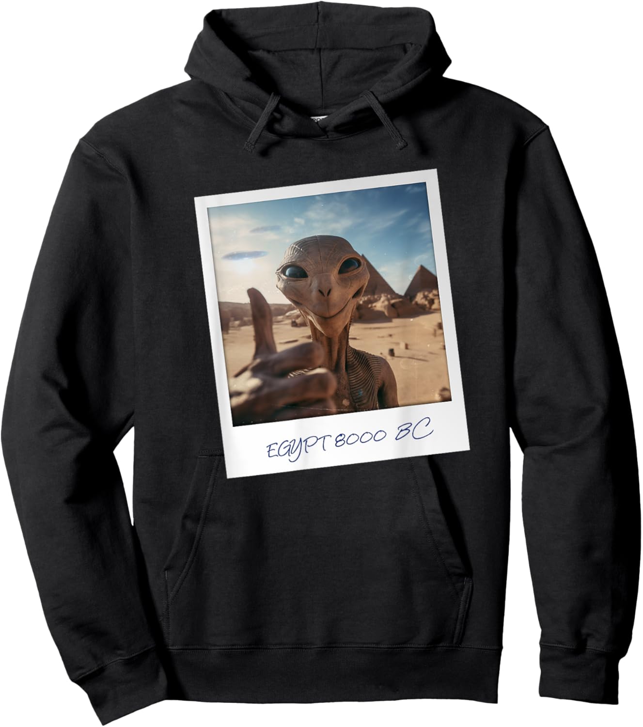 Aliens Building Pyramids UFO Conspiracy Theory Sarcasm Hoodie - Hoodie | Black