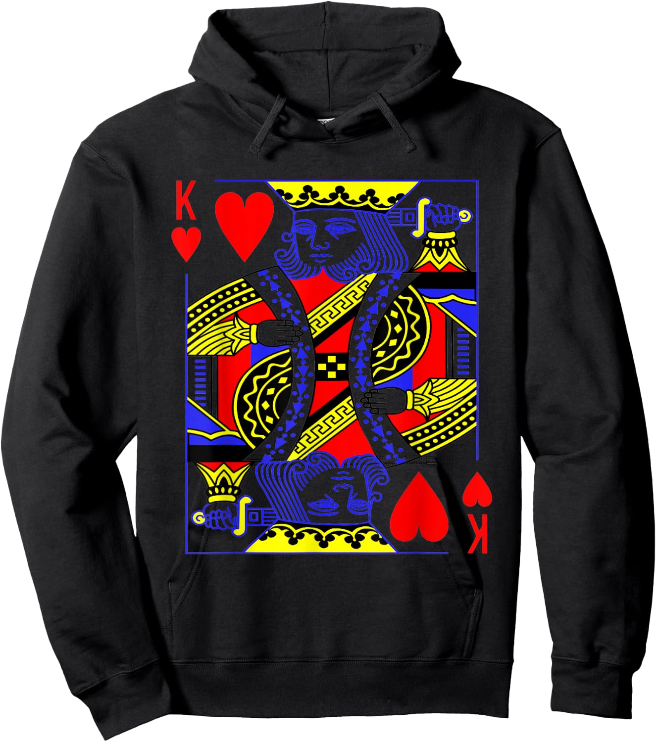 Funny King of Hearts Costume Magic Poker Card Math Geek Hoodie - Hoodie | Black