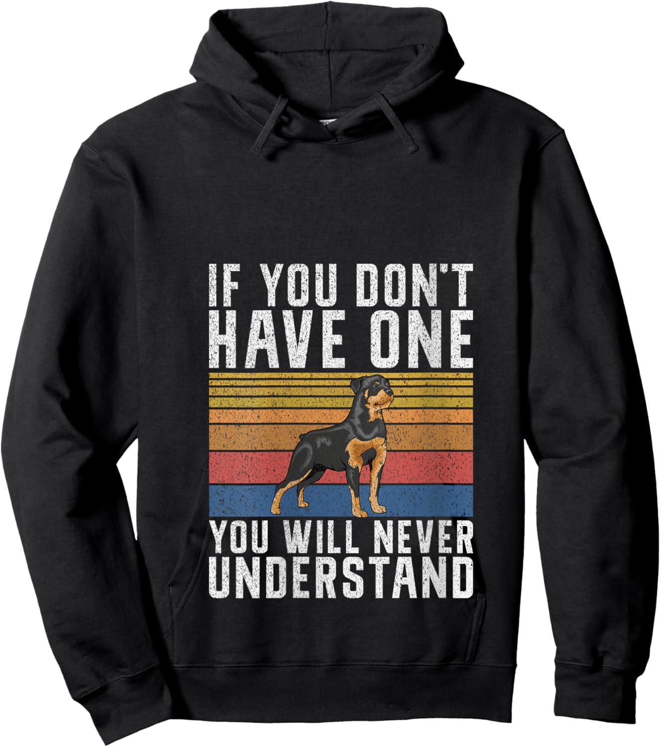 If you dont have one you will never understand Rottweiler V-Neck Hoodie - Hoodie | Black