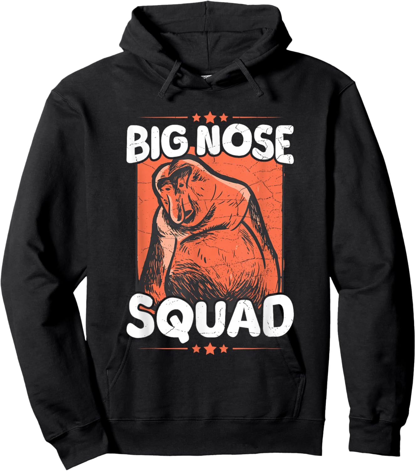 Big Nose Squad Quote for a Proboscis Monkey Lover Hoodie - Hoodie | Black