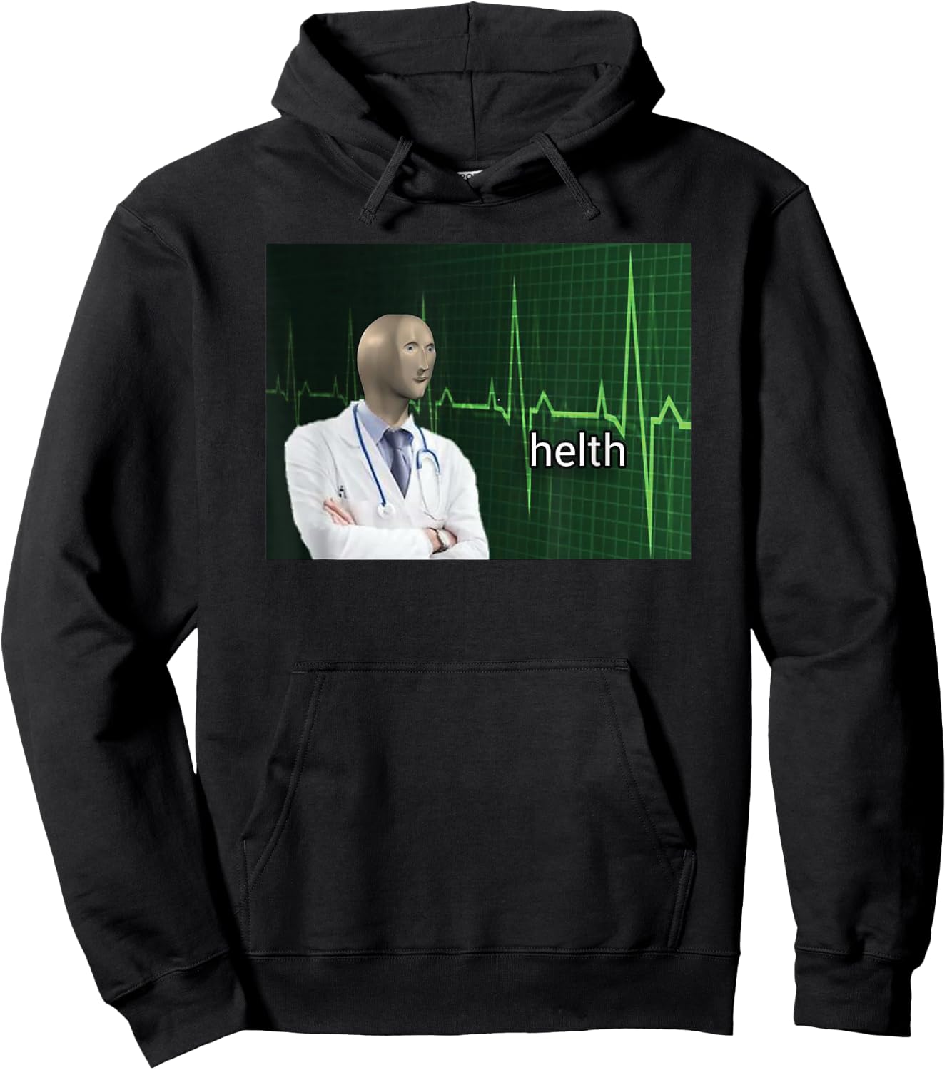 Meme Man Helth Doctor Hoodie - Hoodie | Black