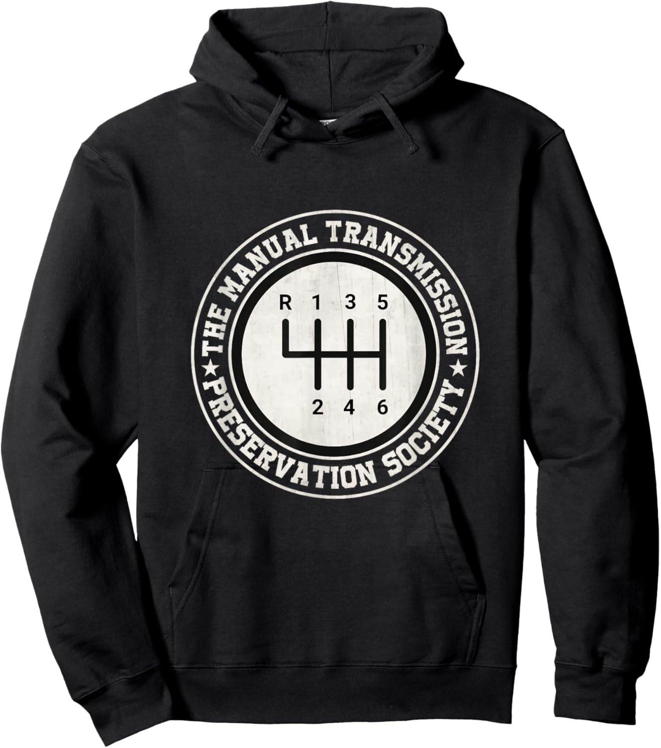 Manual Transmission Preservation Society 3 Pedals 6 Speed Hoodie - Hoodie | Black