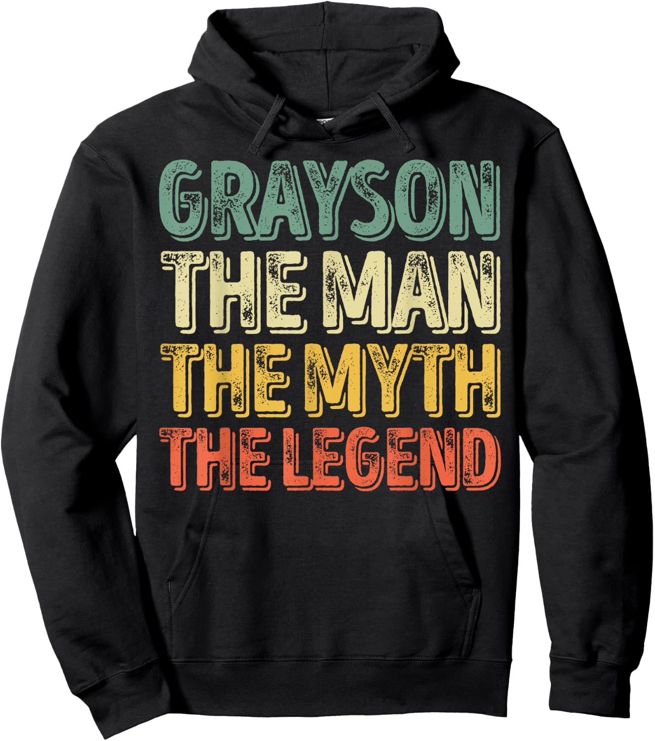Grayson The Man The Myth The Legend Shirt First Name Grayson Hoodie - Hoodie | Black